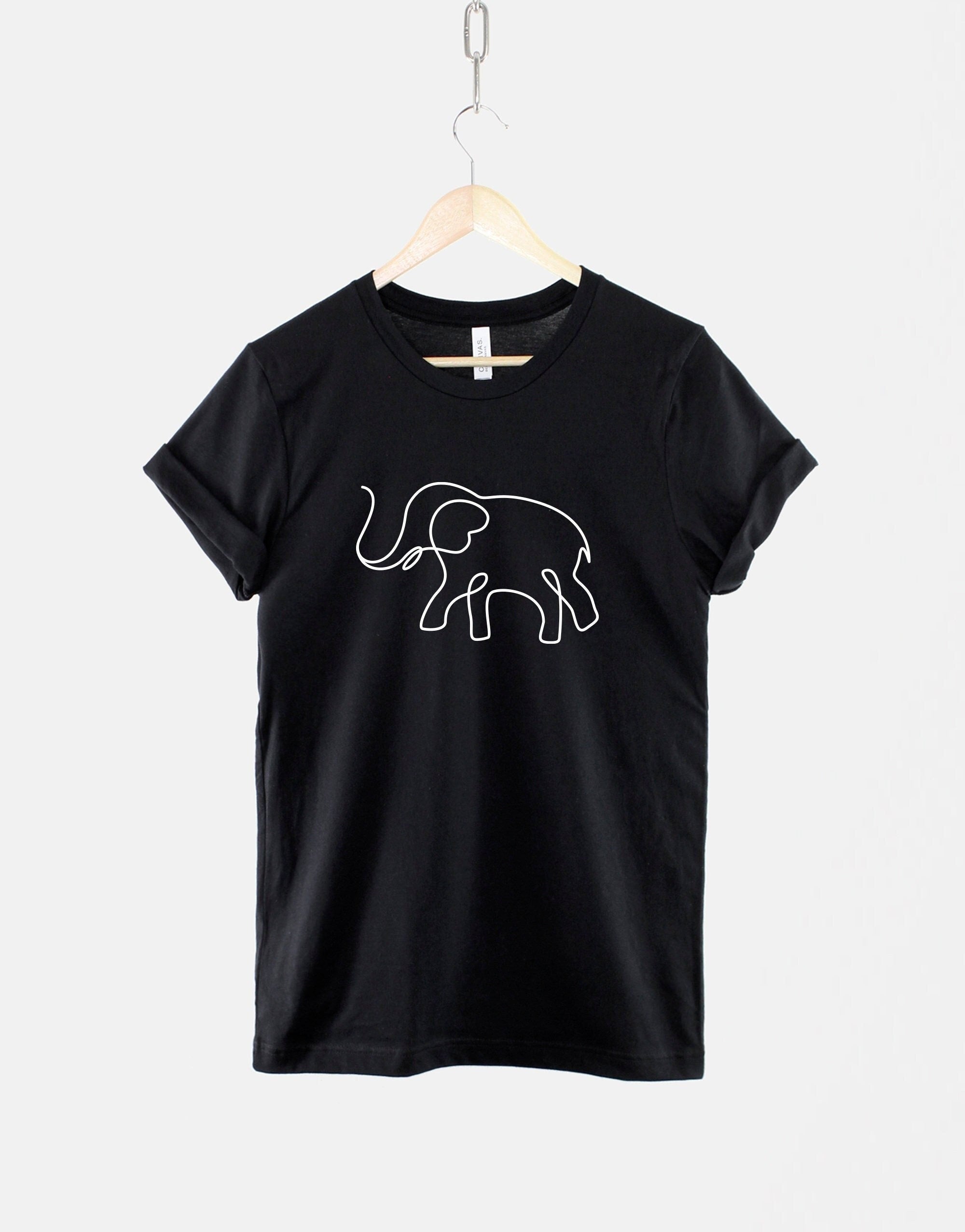 Minimalist Elephan Elephant Animal Lover Wildlife Fan Unisex T-shirt, Sweatshirt, Hoodie (1)