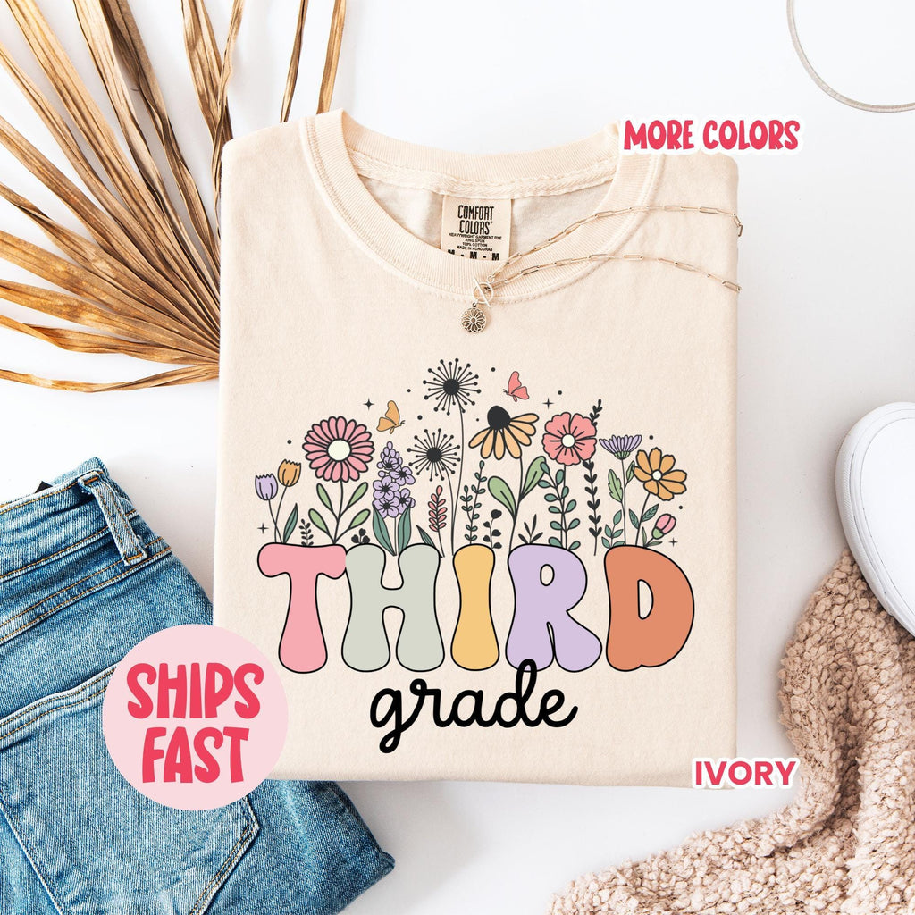 Wildflowers Third Grade Teacher 3rd Grade Classroom Educators Uniform School Spirit Today (1)