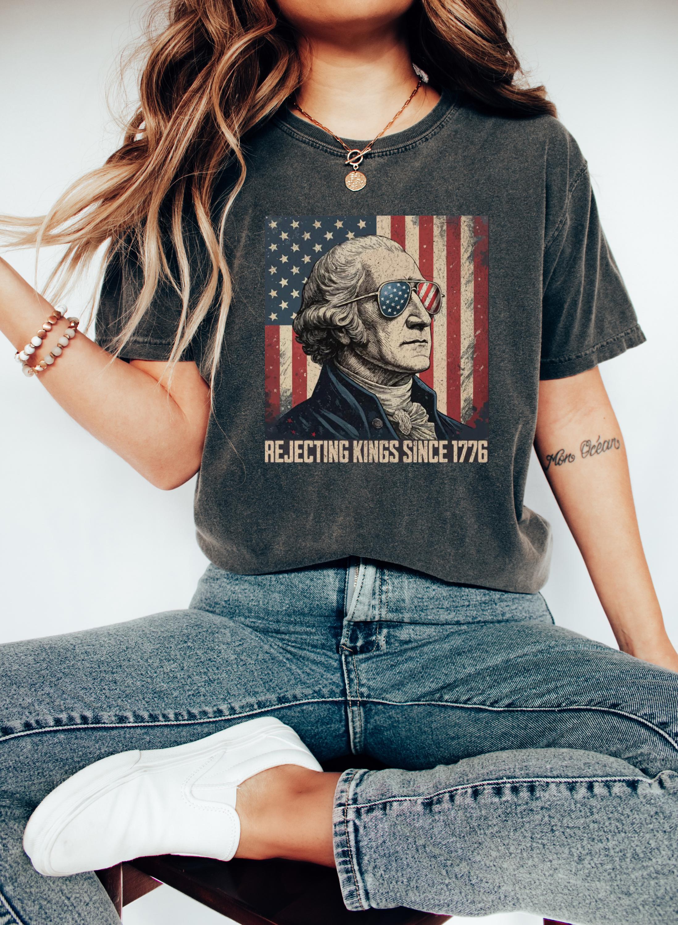 Rejecting Kings Since 1776 Protes Anti-Maga Anti Fascist Democracy Democrats 4th July (1)