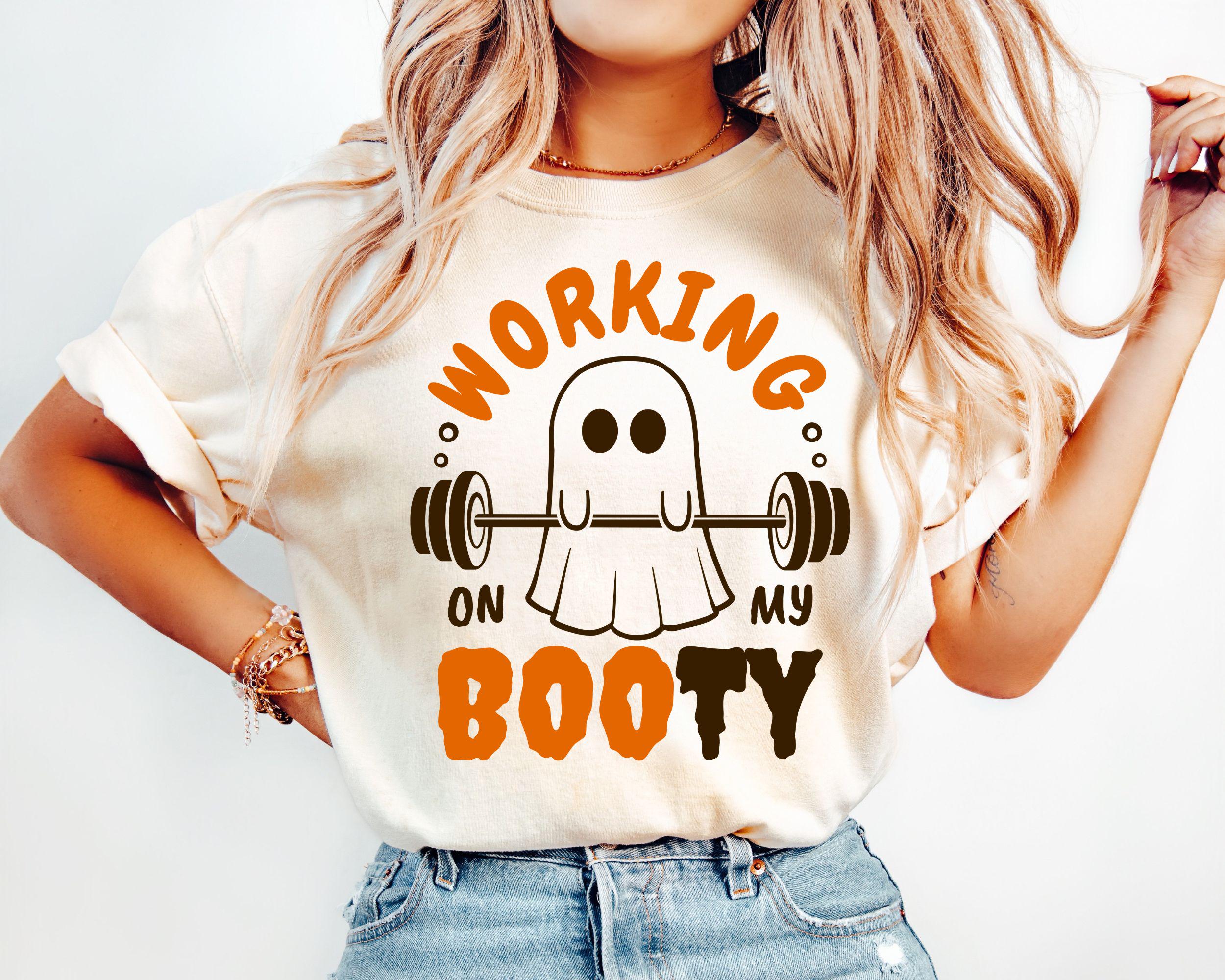 Halloween Ghost Gym Working Booty Gym Workou Ghos Fitness Halloween (1)