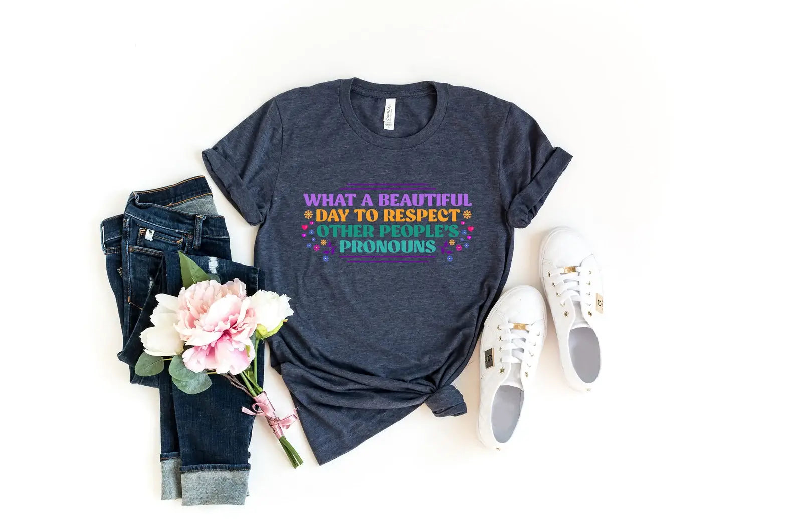 What A Beautiful Day To Respect Other People Pronouns Tshirt Hoodie, Sweatshirt | PodTeesHub.com