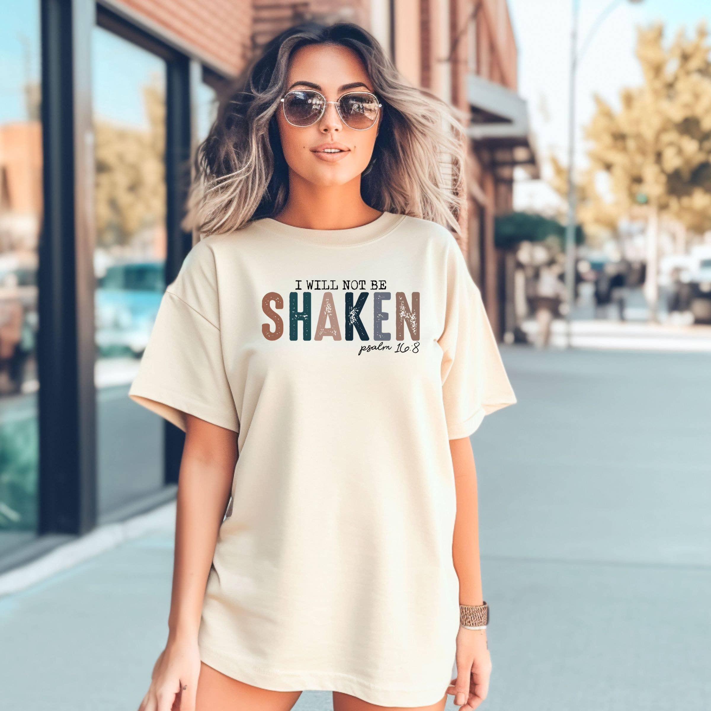 I Will Not Be Shaken Christian Graphic Tee - Spring Tee Hoodie, Sweatshirt | PodTeesHub.com