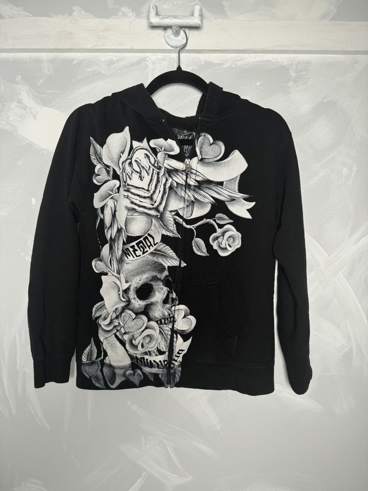 Metal Mulisha Vintage Y2k Skull Roses Graphic Hoodie Fem T-Shirts, Sweatshirt | PodTeesHub.com