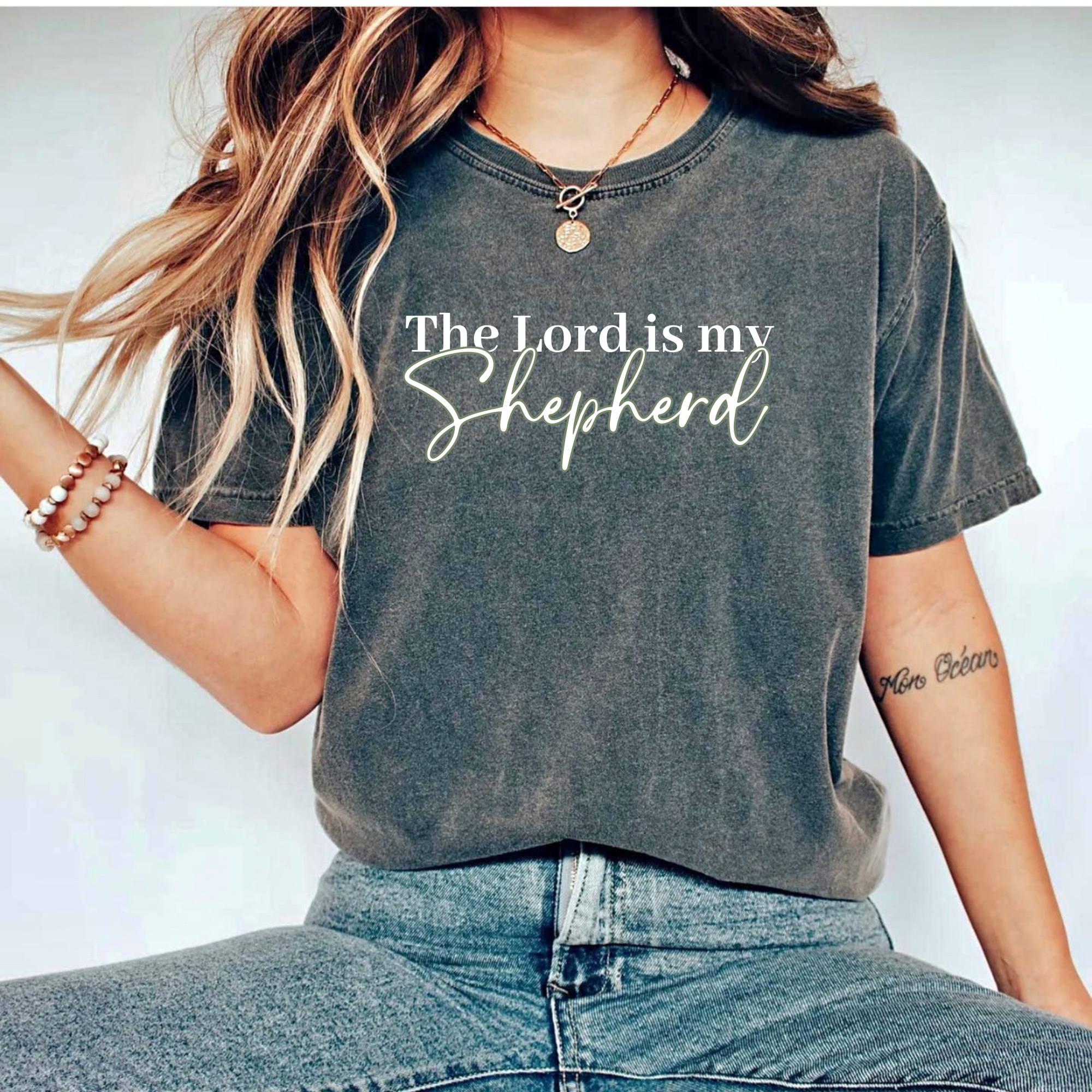 The Lord Is My Shepherd Christian T-Shirt, Great For Easter! Hoodie, Sweatshirt | PodTeesHub.com