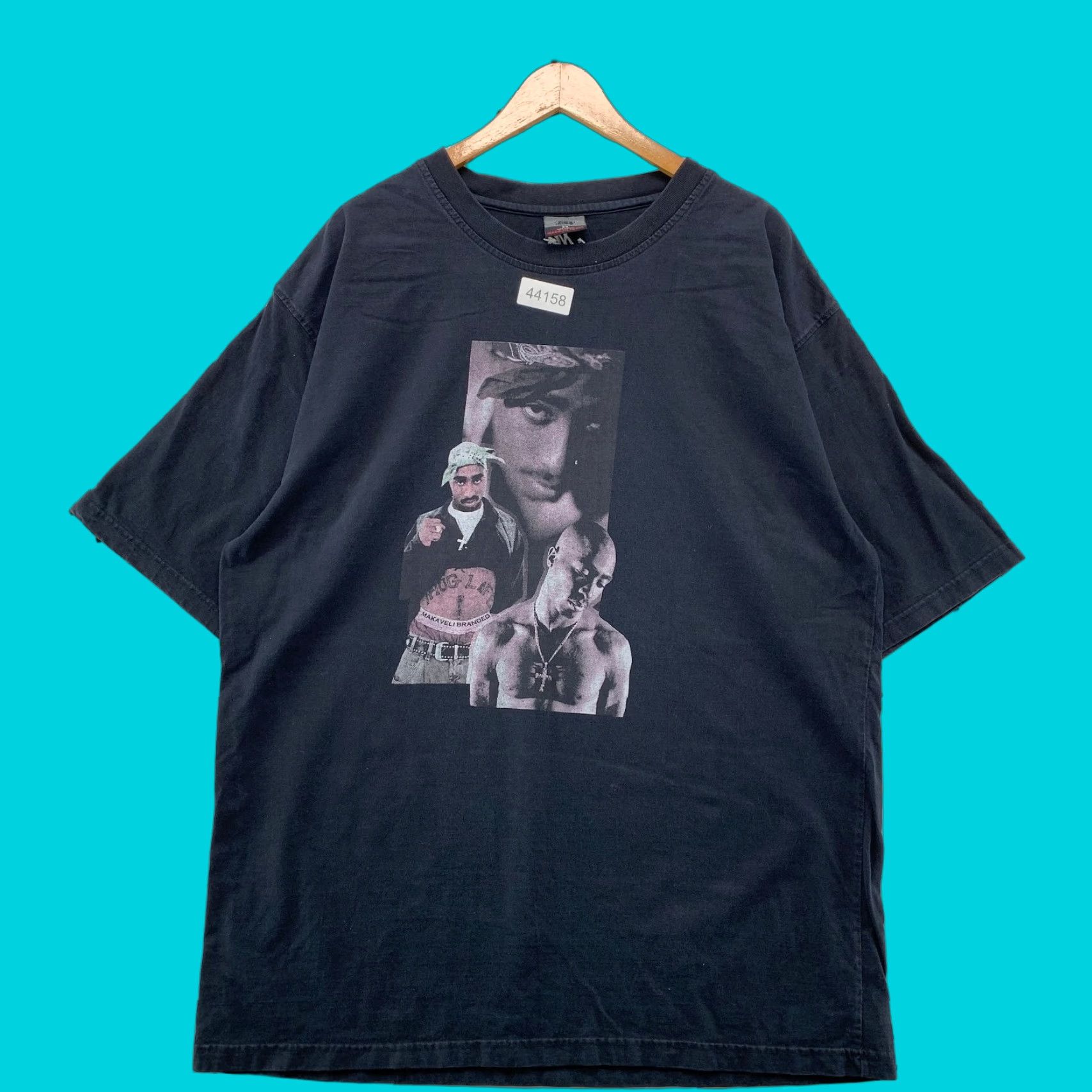 Vintage Makaveli Tupac Shirt Mens 3xl Faded Black Hip Hop Tee Shirt Hoodie, Sweatshirt | PodTeesHub.com