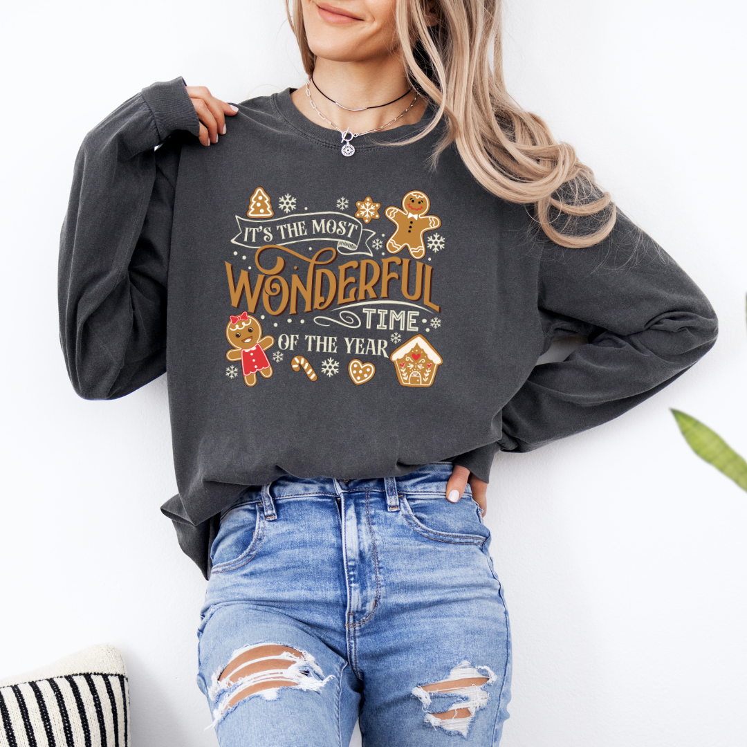 Wonderful Time of Year Christmas Long Sleeve Tee Graphic Tee Hoodie, Sweatshirt | PodTeesHub.com