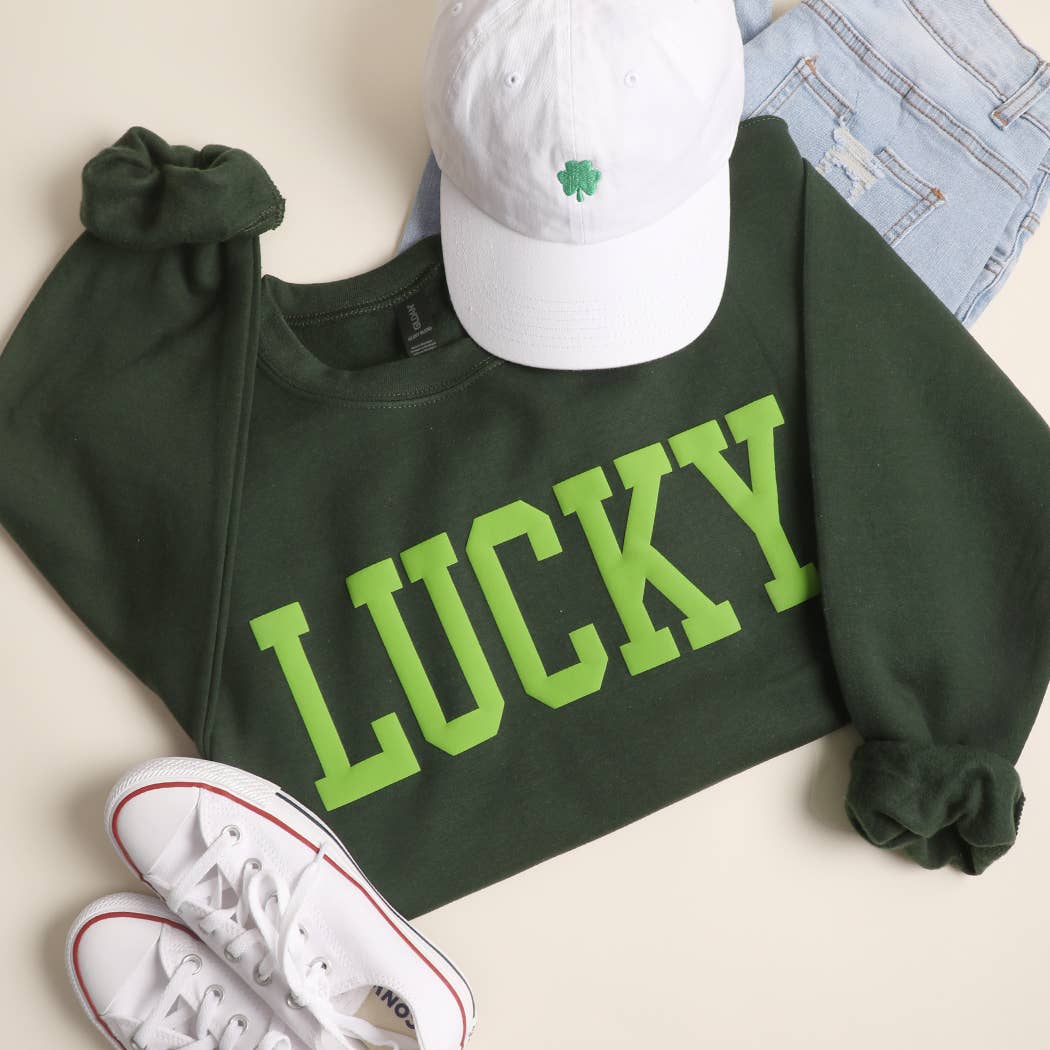 Lucky Puff Print Heavyweight Sweatshirt T-Shirts, Hoodie | PodTeesHub.com