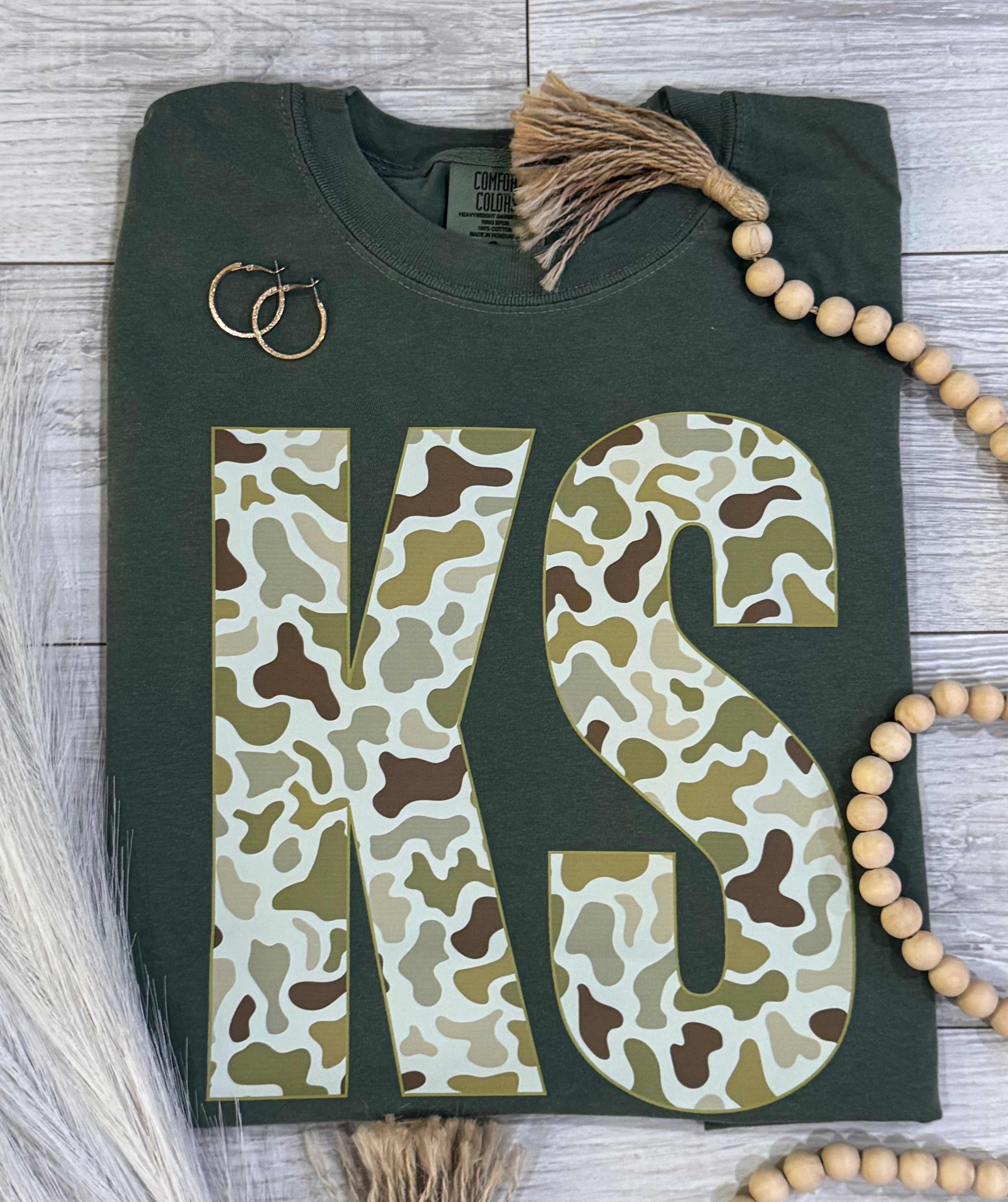 Ks Camo State Tee Hoodie, Sweatshirt | PodTeesHub.com