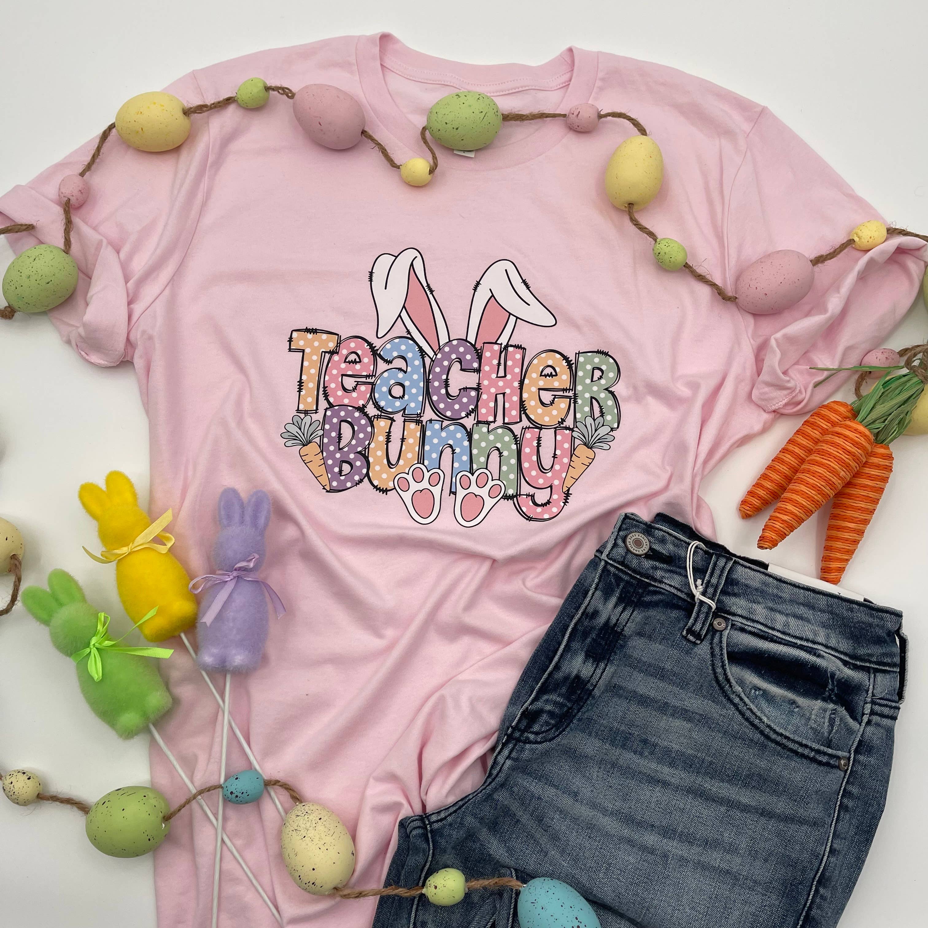 Teacher Bunny Tee Hoodie, Sweatshirt | PodTeesHub.com
