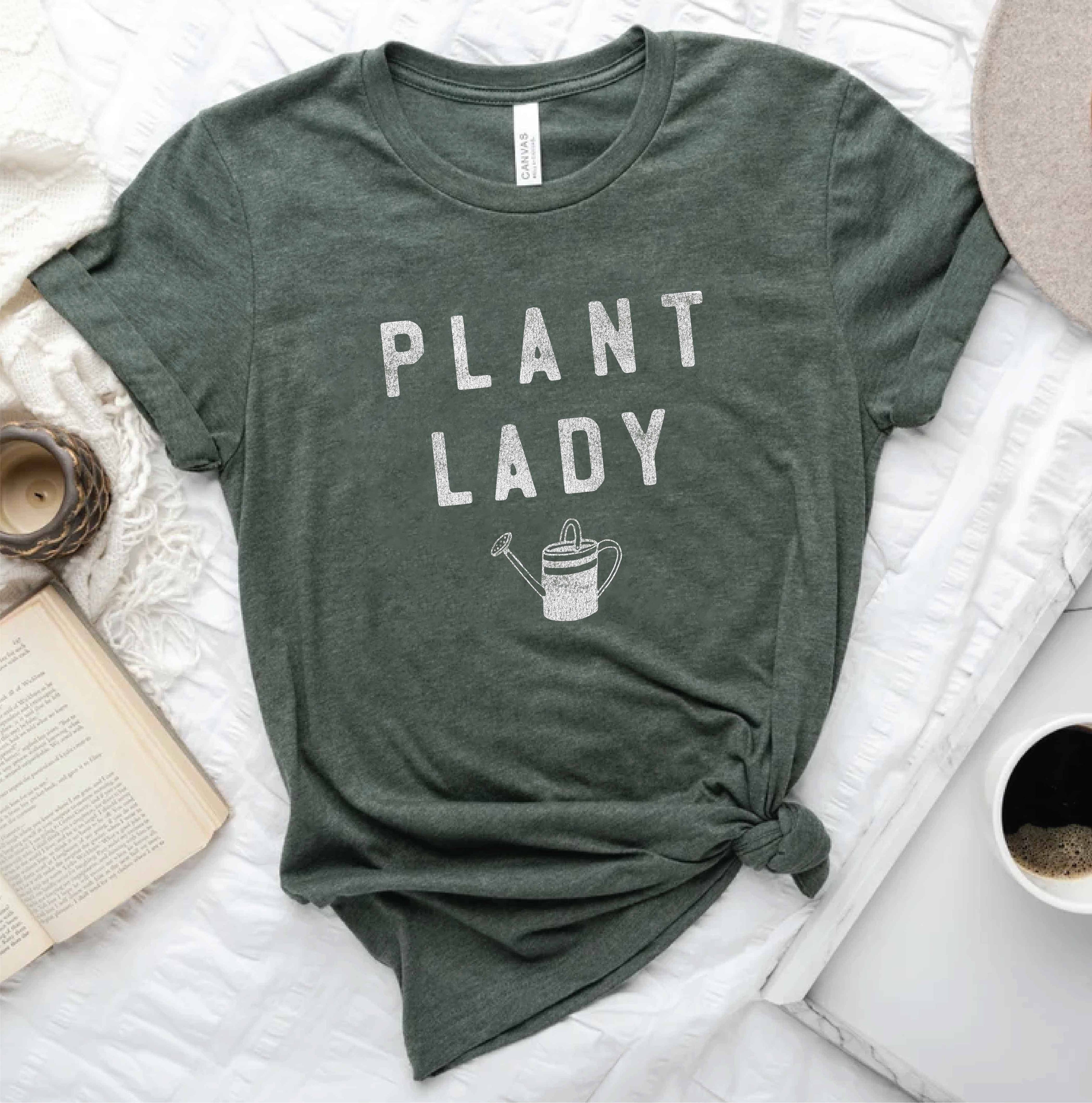 Plant Lady Graphic T-Shirt - Premium Airlume Cotton Hoodie, Sweatshirt | PodTeesHub.com