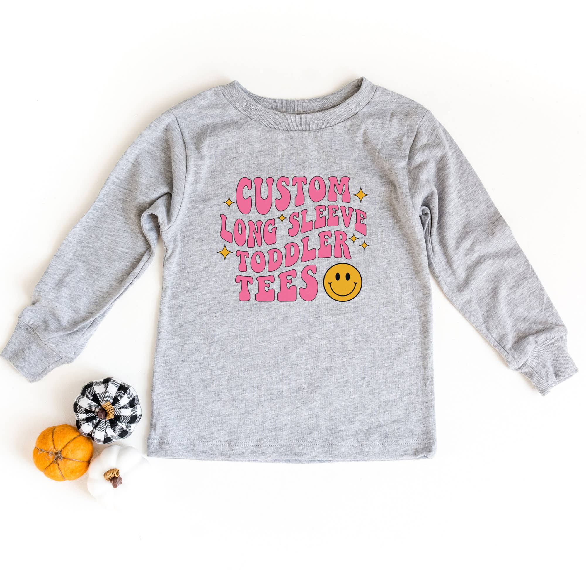 Custom Print Toddler Long Sleeve Tee - Name Location Logo Hoodie, Sweatshirt | PodTeesHub.com
