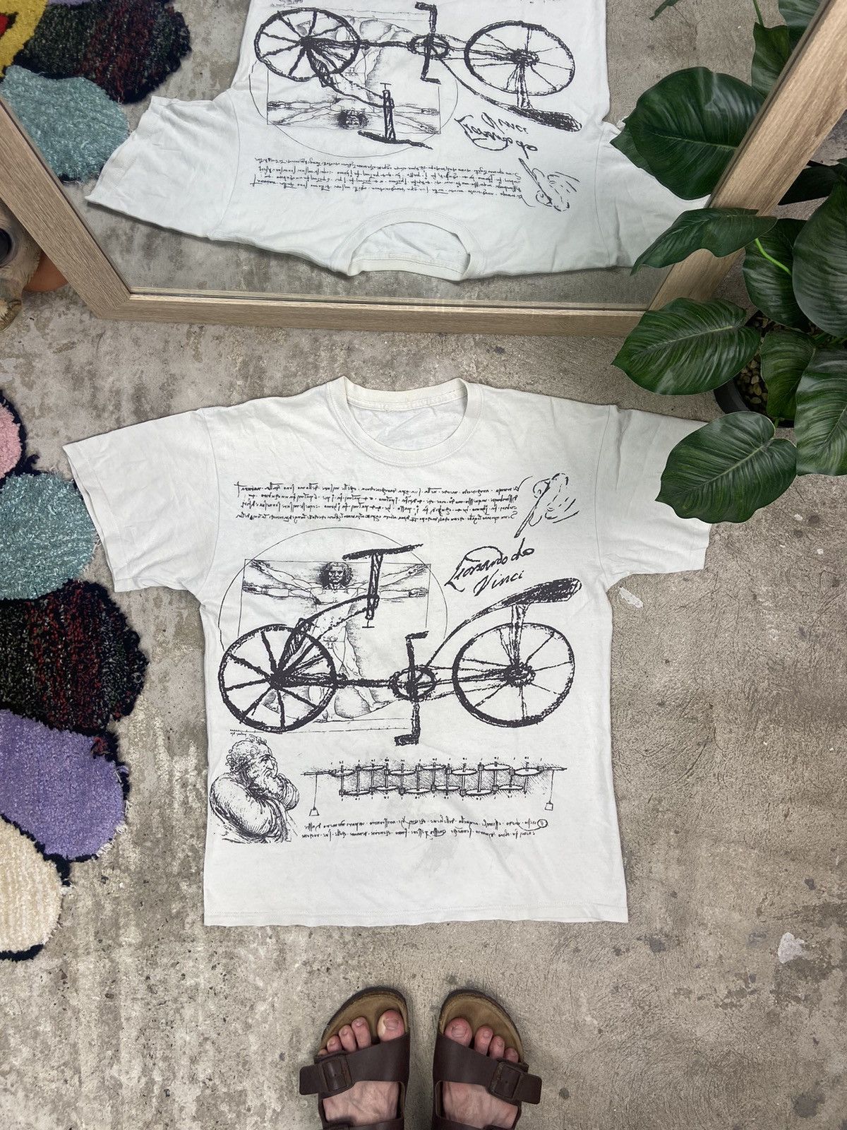 Vintage 1990s Leonardo Da Vinci All Over Rare Printed Tee 649 Hoodie, Sweatshirt | PodTeesHub.com