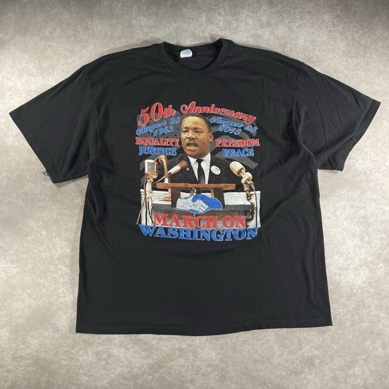 Vintage Martin Luther King Rap Tee 2013 March For Freedom T Shirt Hoodie, Sweatshirt | PodTeesHub.com