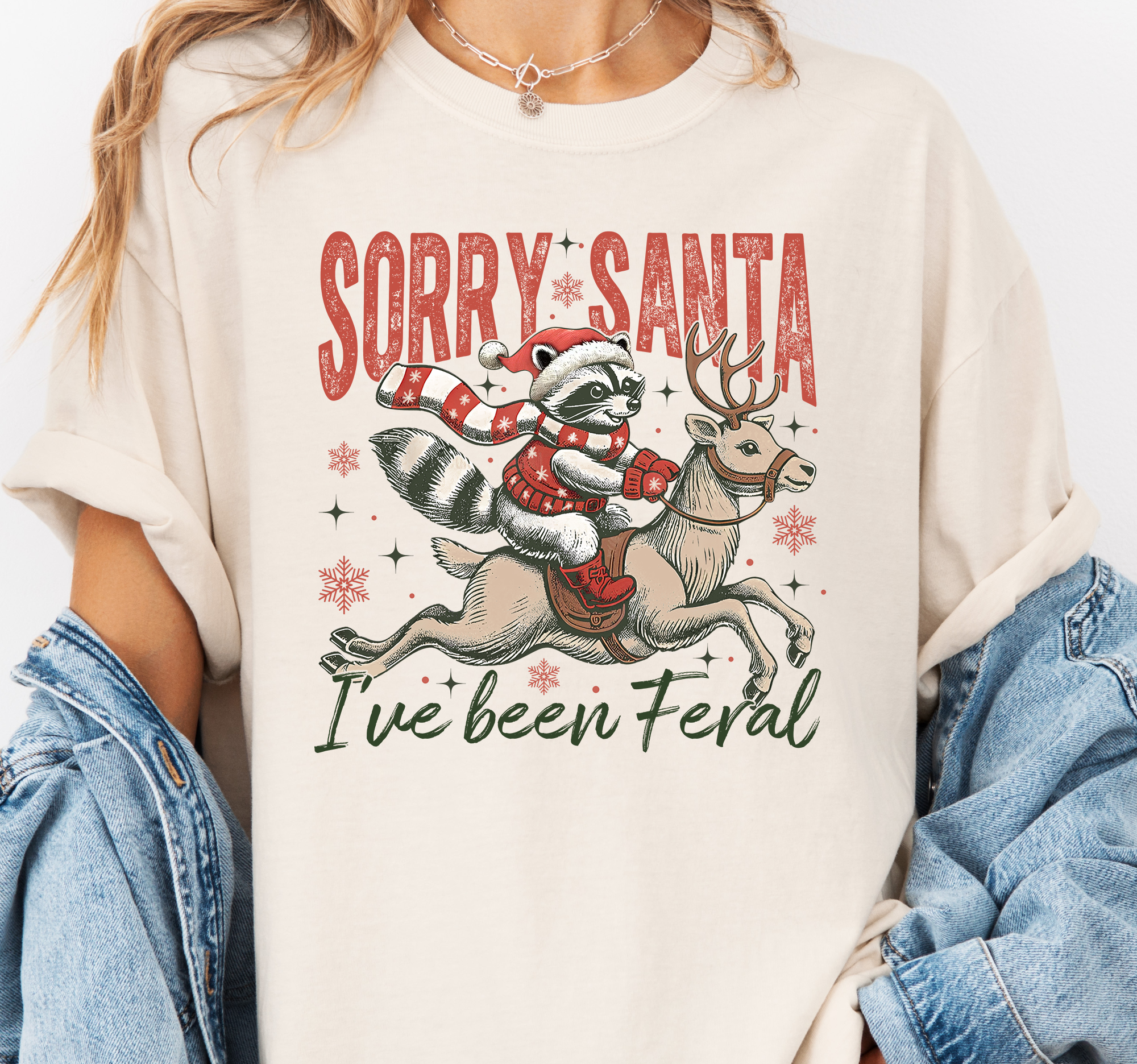 Funny Feral Christmas Shirts, Family Santa Tee Hoodie, Sweatshirt | PodTeesHub.com