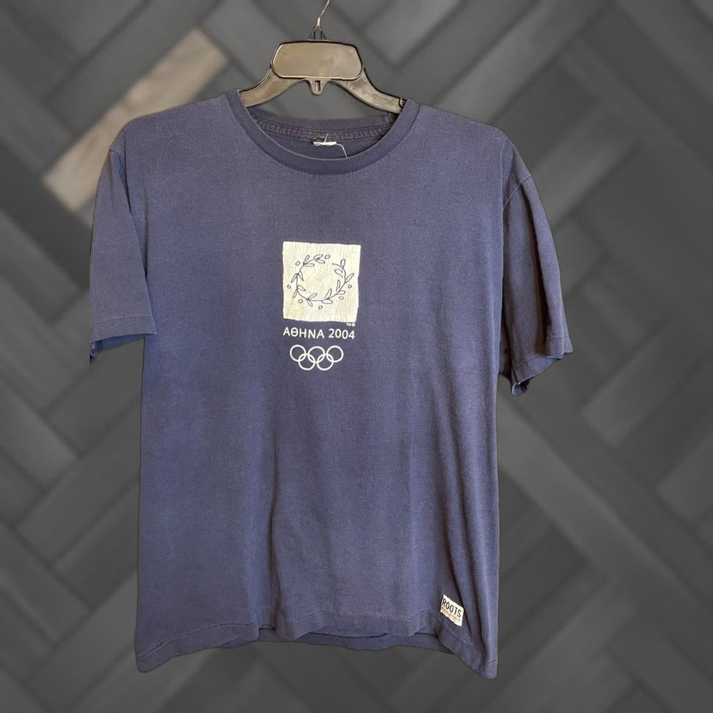 Vintage Aohna Olympics T Shirt Xl Blue Men Short Sleeve Crew Neck Graphic Print 2000s Limite Hoodie, Sweatshirt