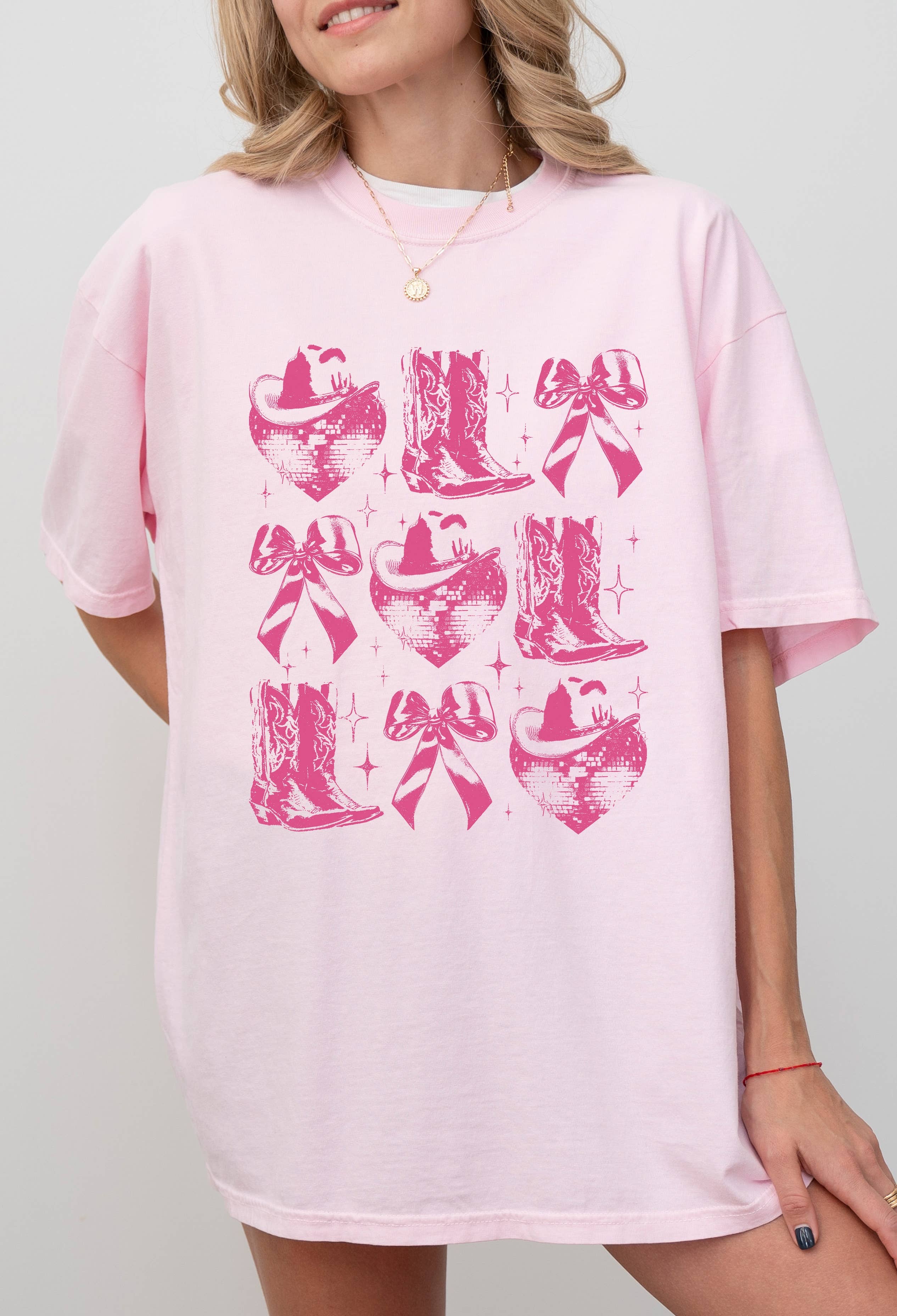Disco Cowgirl Graphic Tee Hoodie, Sweatshirt | PodTeesHub.com