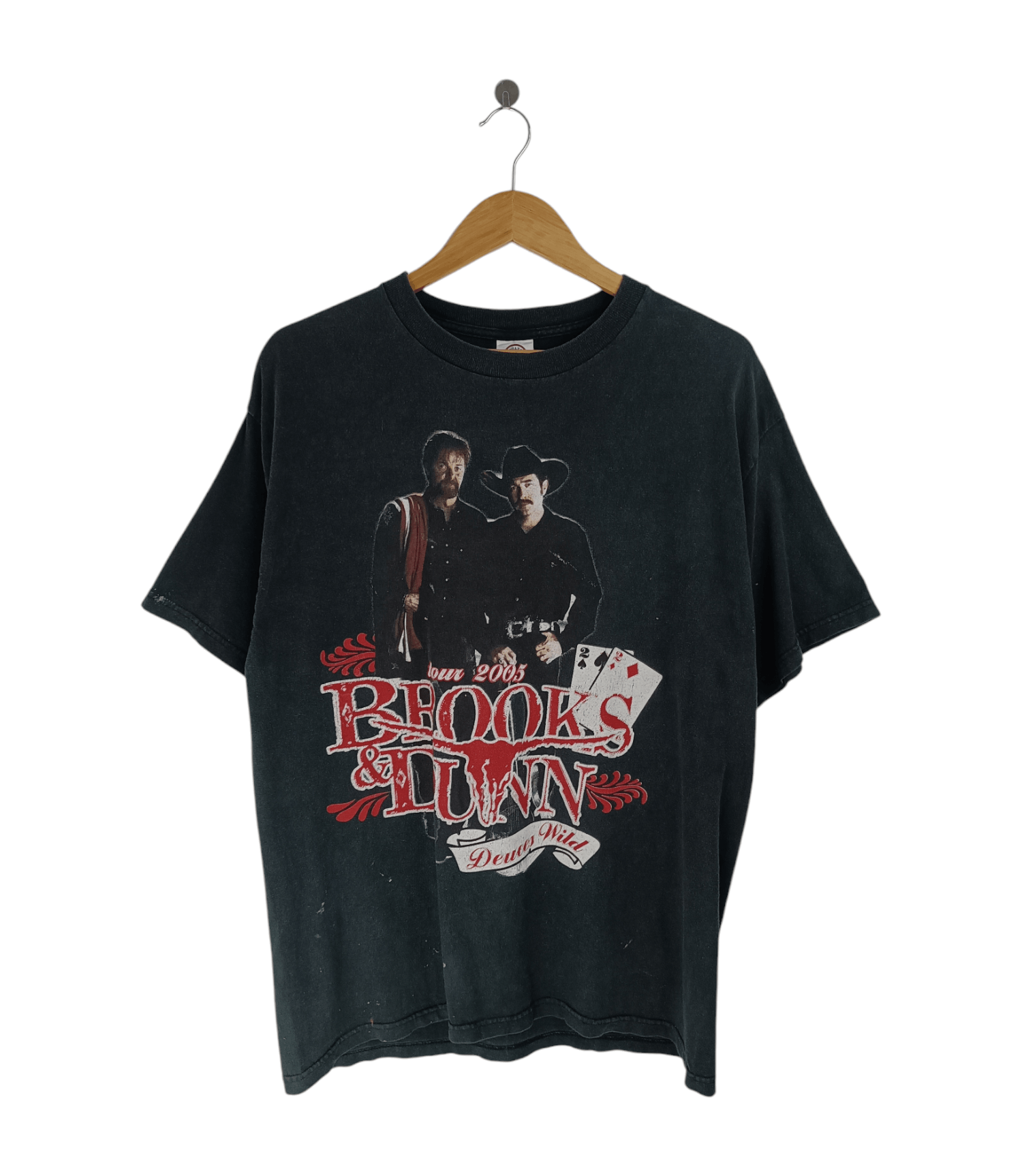 Band Tees Vintage 2005 Brooks Dunn Deuces Wild Tour Cowboy Country Hoodie, Sweatshirt | PodTeesHub.com