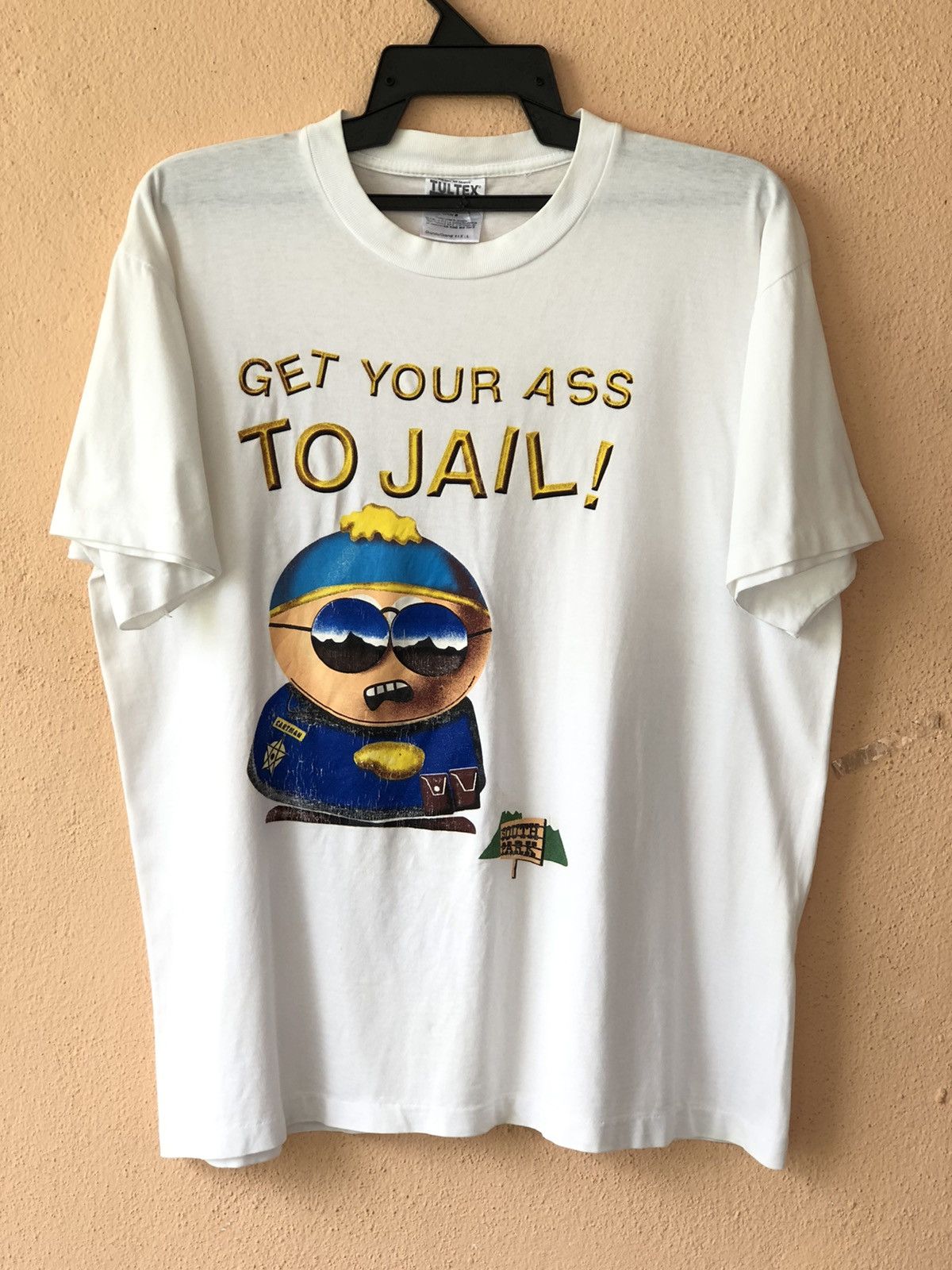 Vintage 90s South Park Get Your Ass To Jail Rare Tee Hoodie, Sweatshirt | PodTeesHub.com
