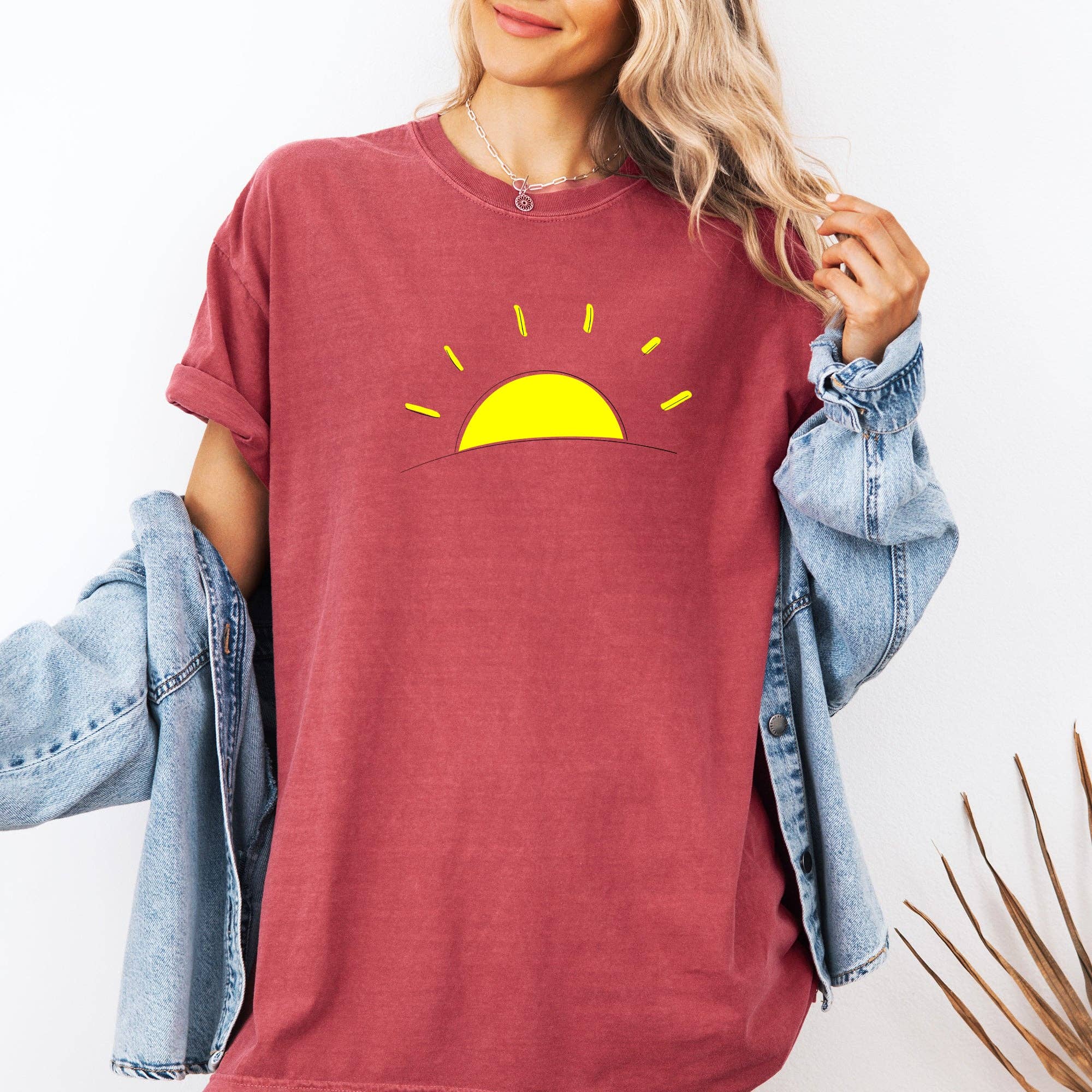 Retro Minimalist Sunset, Beach Summer Comfort Colors T-Shirt Hoodie, Sweatshirt | PodTeesHub.com