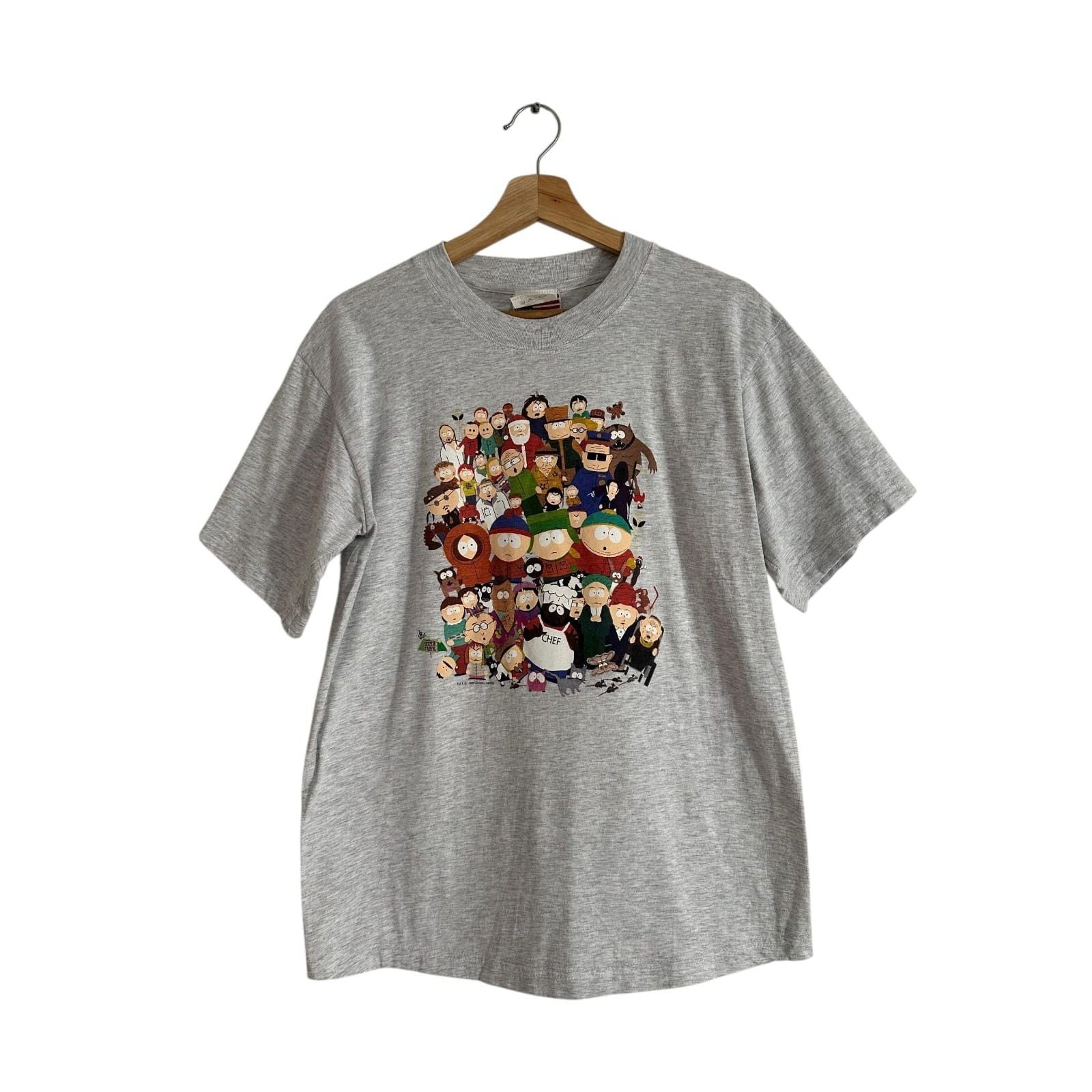 Vintage South Park 1999 Comedy Central Grey Tee Shirt Hoodie, Sweatshirt | PodTeesHub.com
