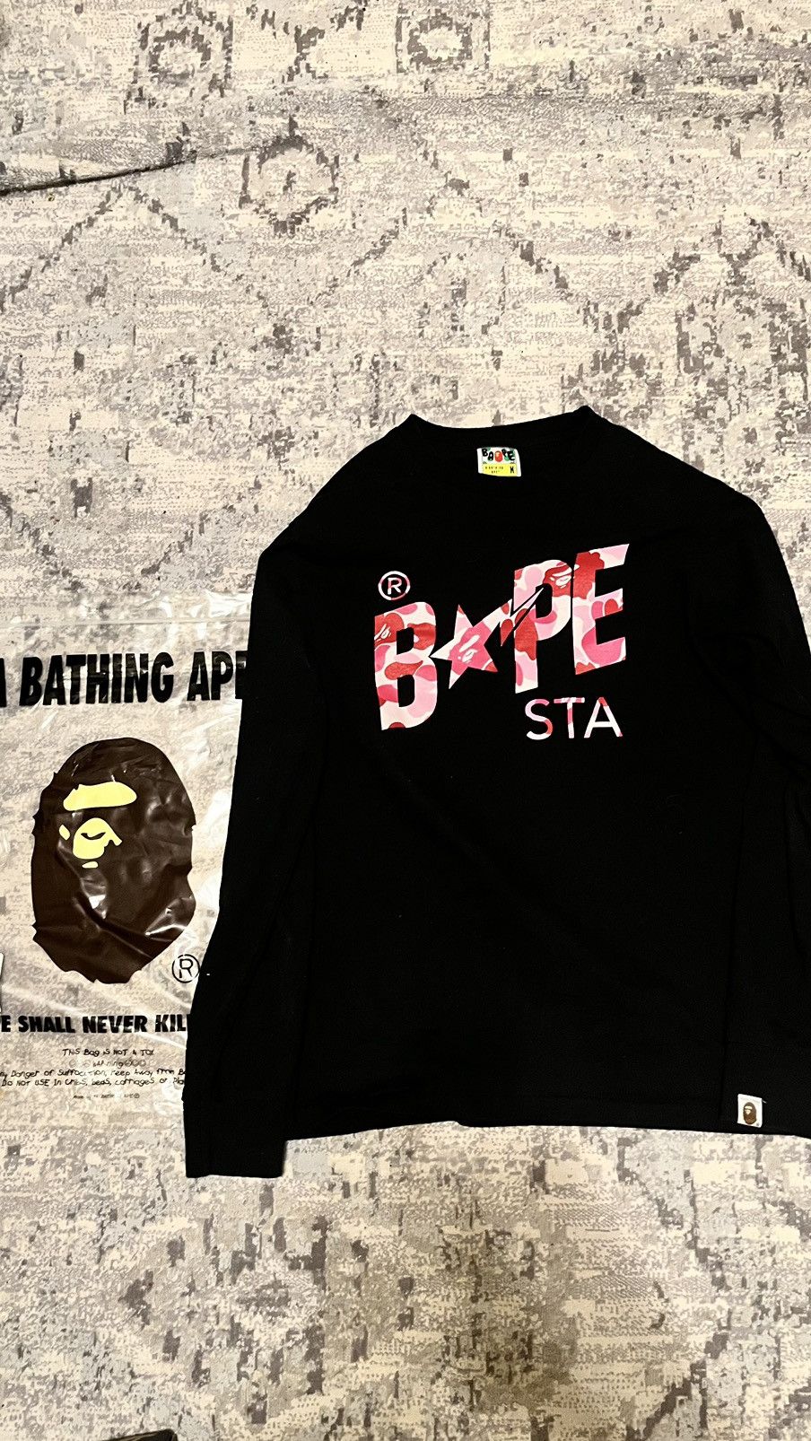 Abc Camo Bape Sta Logo L S T-Shirts, Hoodie, Sweatshirt