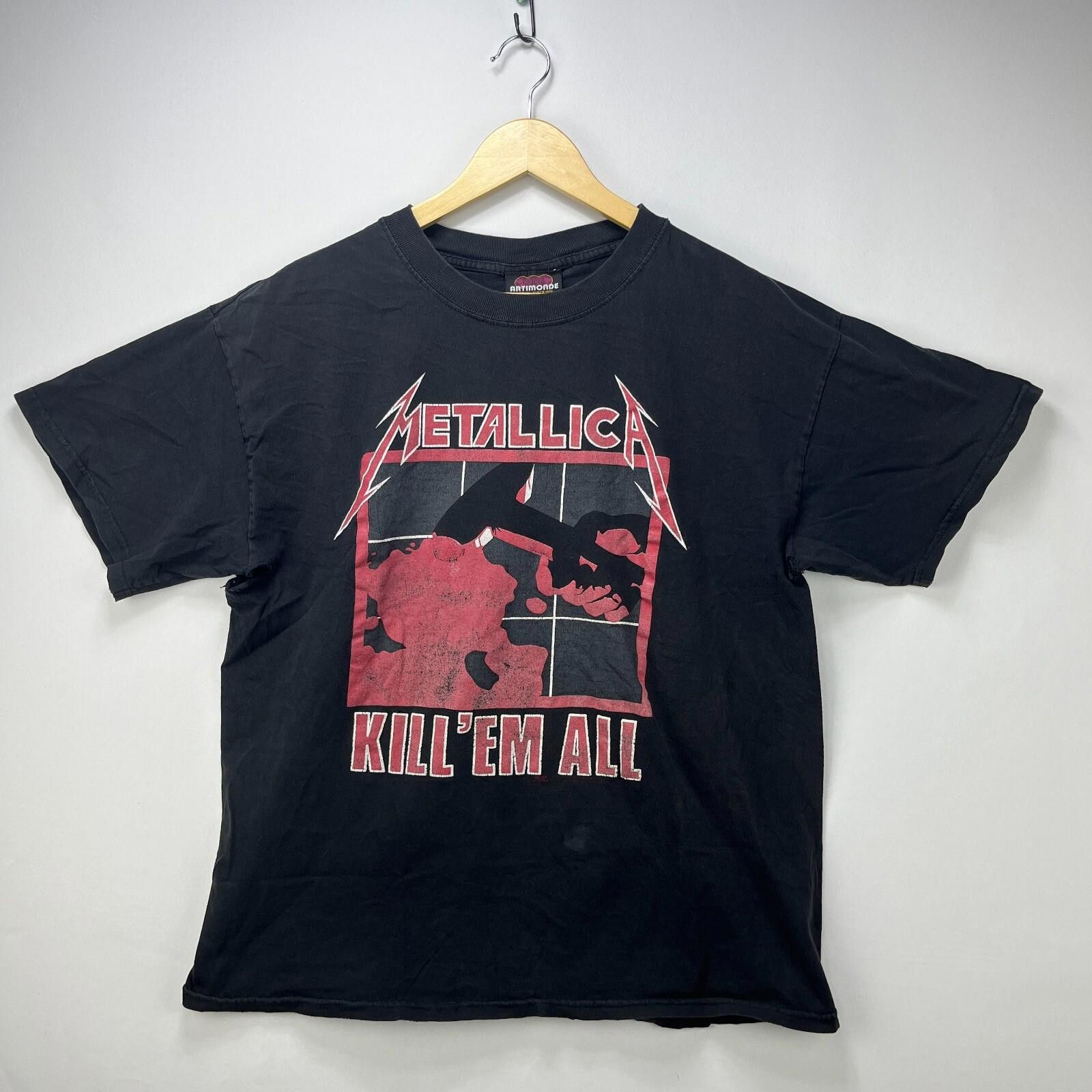 Vintage 90s Metallica Kill Em All T Shirt Large Band Hoodie, Sweatshirt | PodTeesHub.com