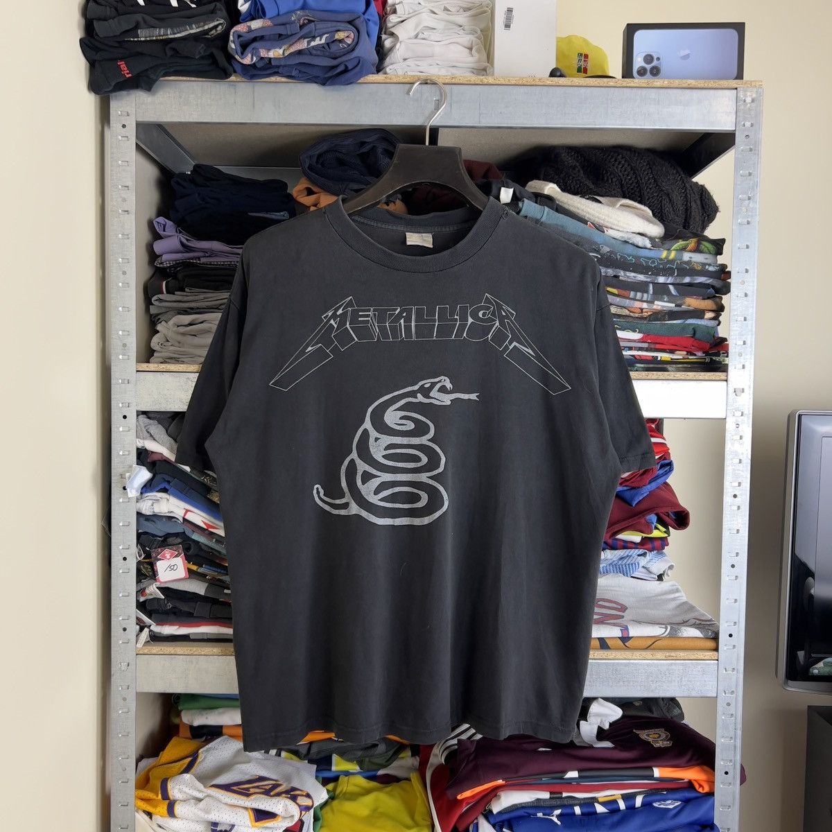 Band Tees Rare Vintage Metallica Snake Big Logo Tee 90s Hoodie, Sweatshirt | PodTeesHub.com
