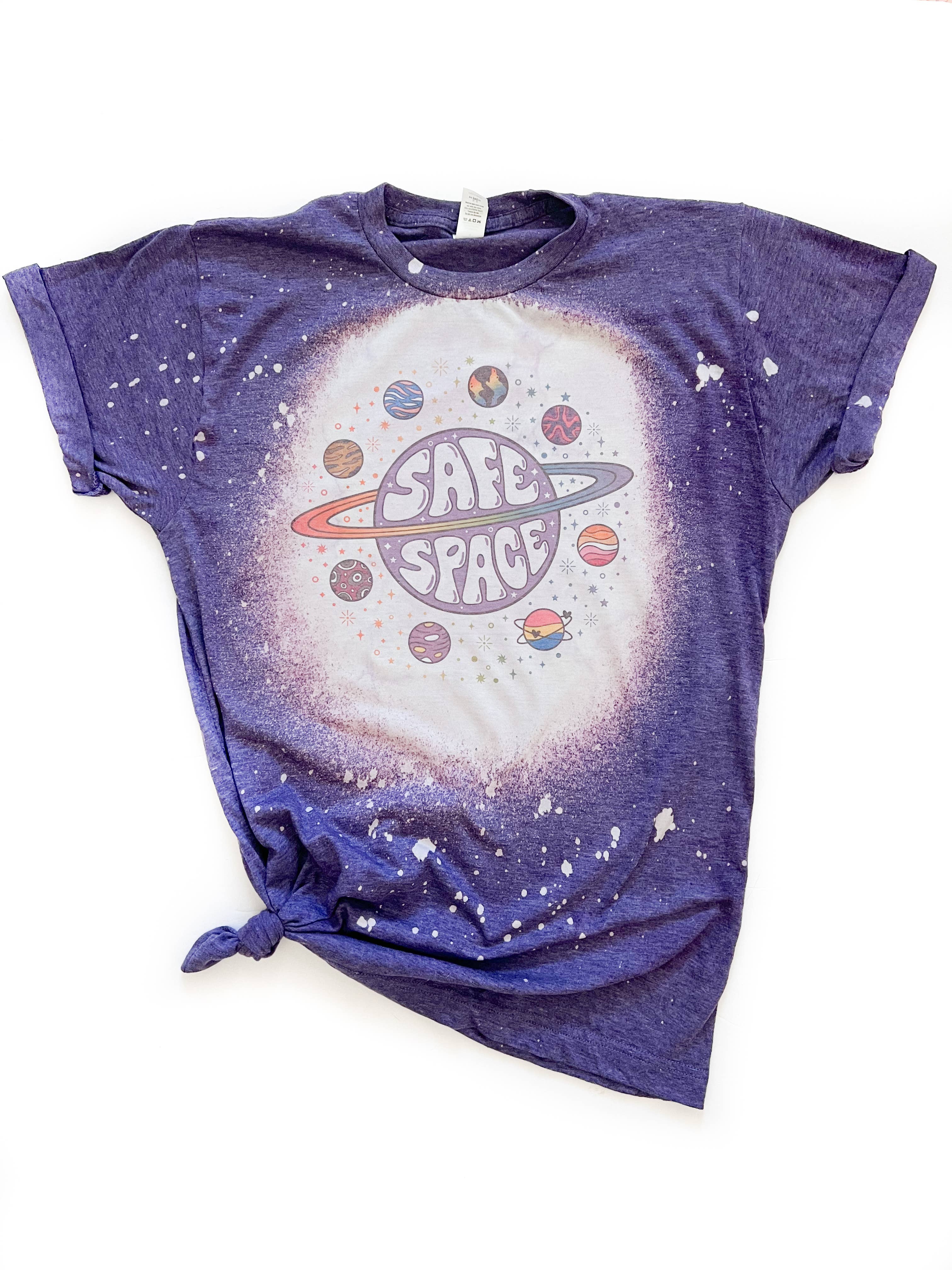 Safe Space Bleached Pride Tee Hoodie, Sweatshirt | PodTeesHub.com