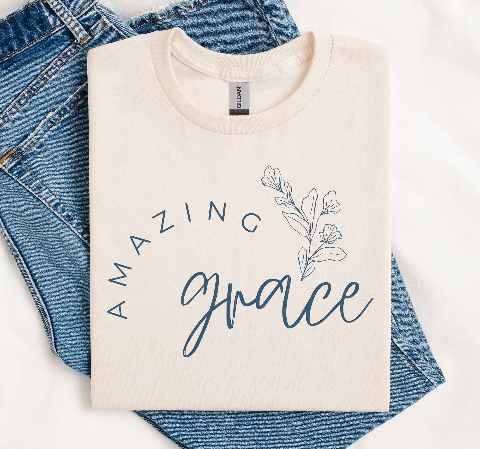 Amazing Grace Shirt, Faith Tee, Religious Shirt, Soft Gildan Hoodie, Sweatshirt | PodTeesHub.com