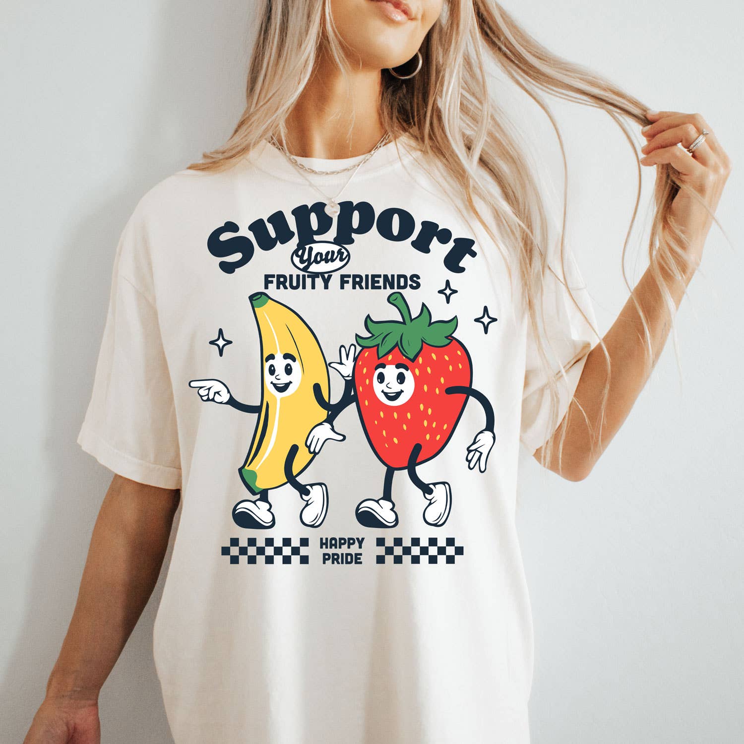Support Your Fruity Friends Tee Hoodie, Sweatshirt | PodTeesHub.com