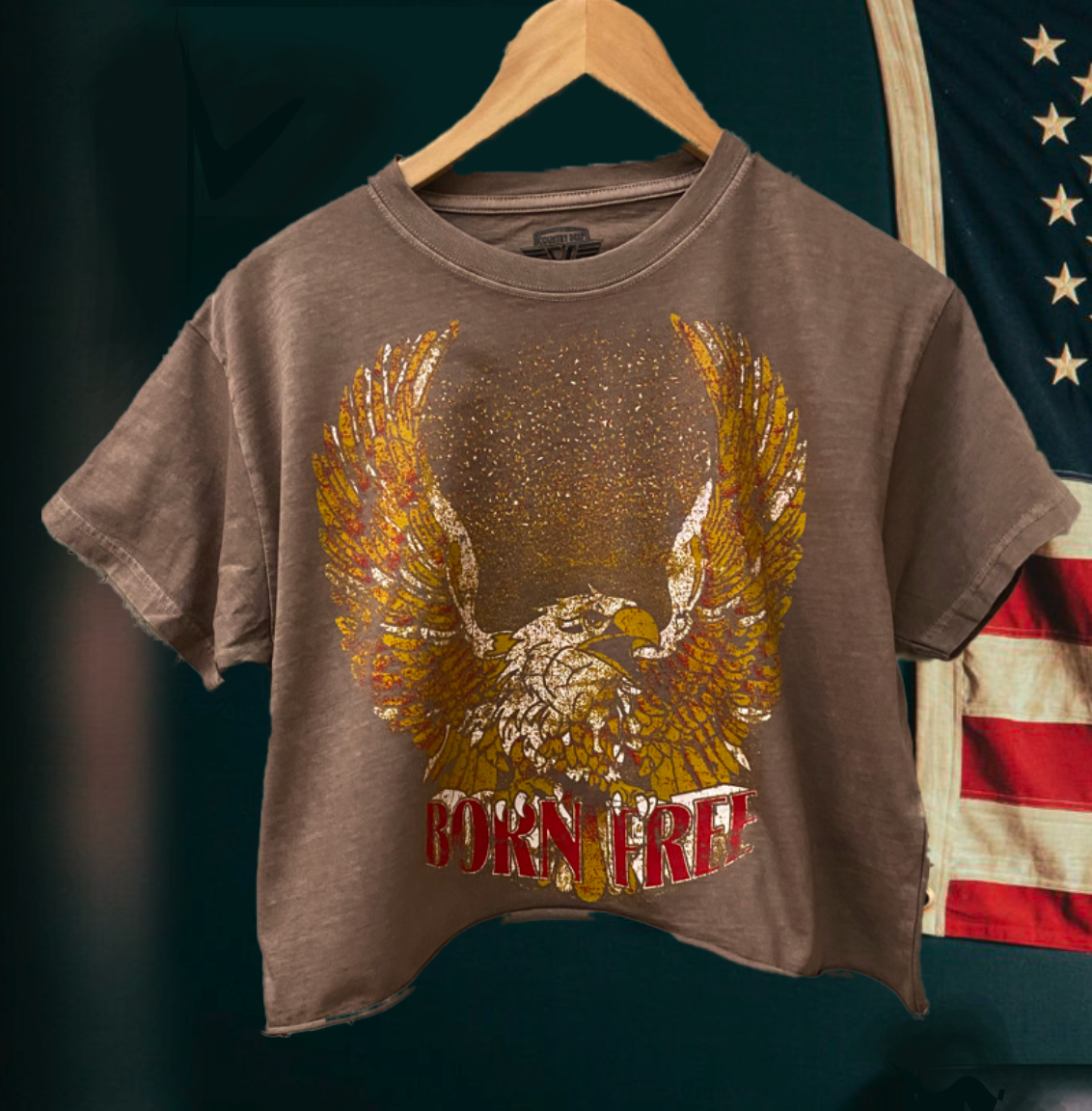 Born Free Relaxed Crop T-Shirt Hoodie, Sweatshirt | PodTeesHub.com