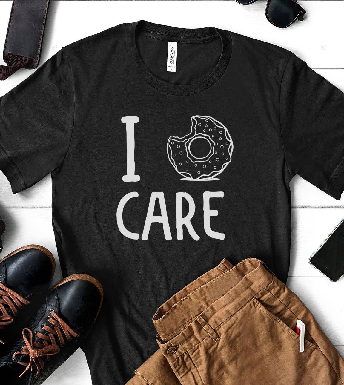 I Donut Care - Fun Sassy Puns Donut Silly Gift T-Shirt Hoodie, Sweatshirt | PodTeesHub.com
