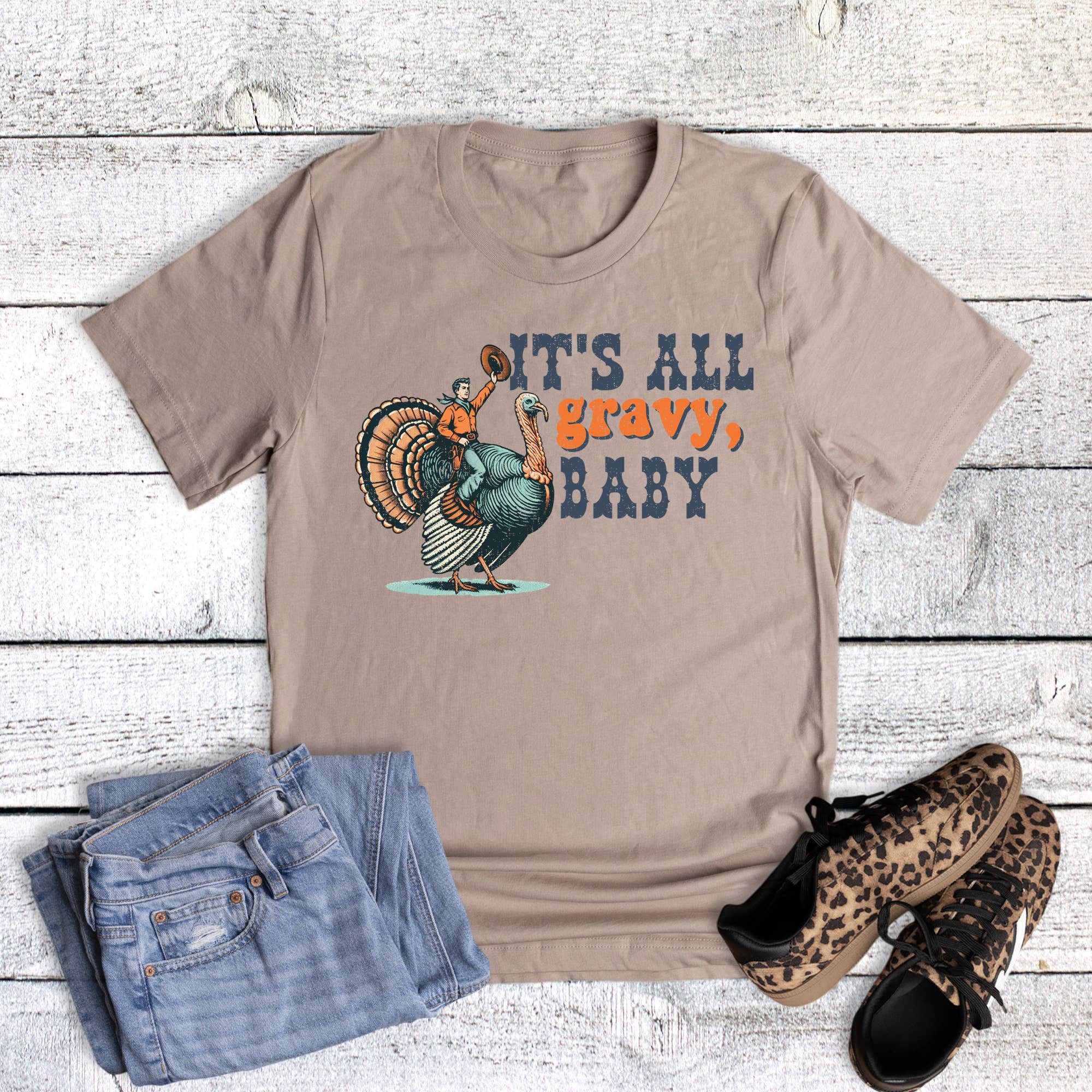 Thanksgiving Gravy Baby Graphic Tee Hoodie, Sweatshirt | PodTeesHub.com