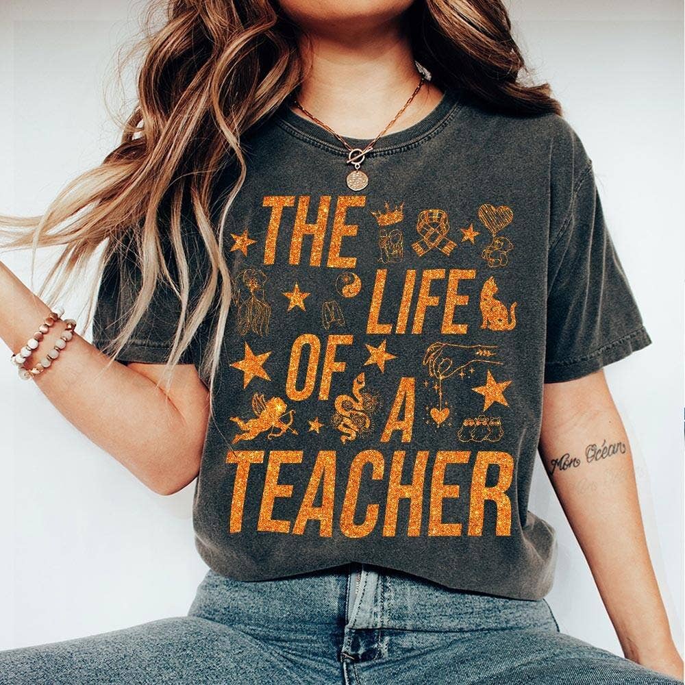 Teacher Life Showgirl Back To School Shirt Hoodie, Sweatshirt | PodTeesHub.com