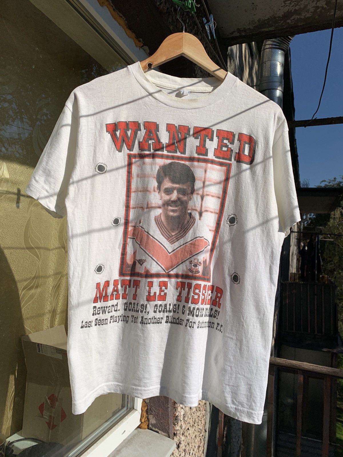 80s Vintage Matt Le Tissier Wanted T Shirt Hoodie, Sweatshirt | PodTeesHub.com