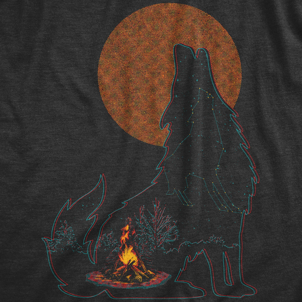 Campfire Wolf Men's T Shirt