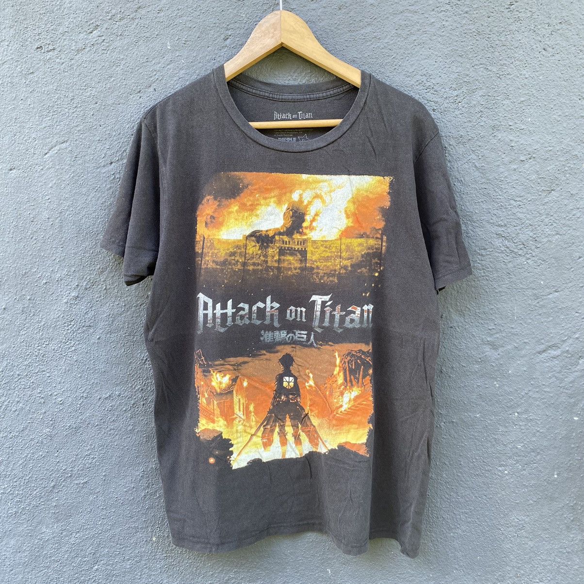 Anime Thrashed Faded Attack Titan Japanese Anime T-Shirts, Hoodie, Sweatshirt