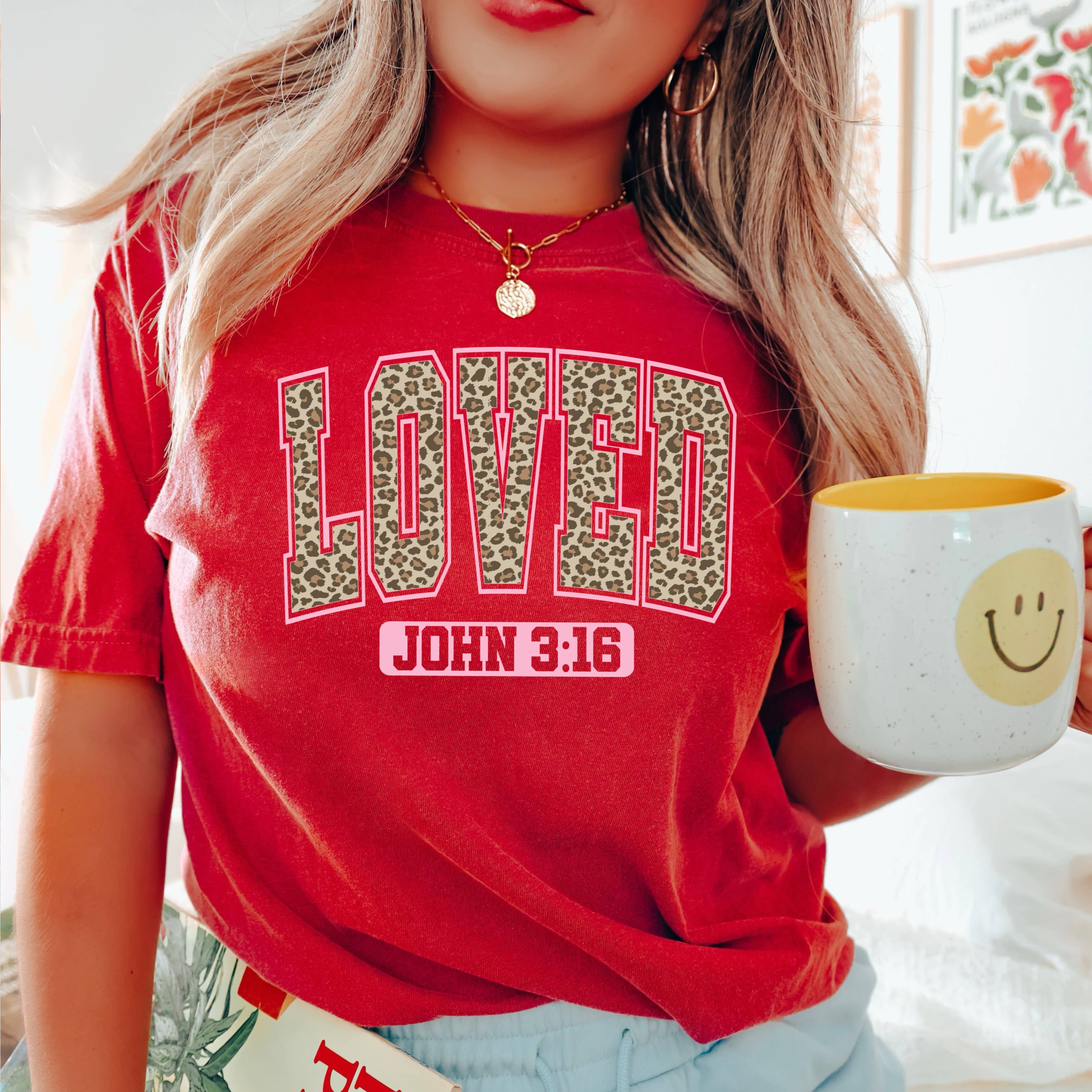 Leopard Loved Valentine’S Day Shirt | Comfort Colors Hoodie, Sweatshirt | PodTeesHub.com