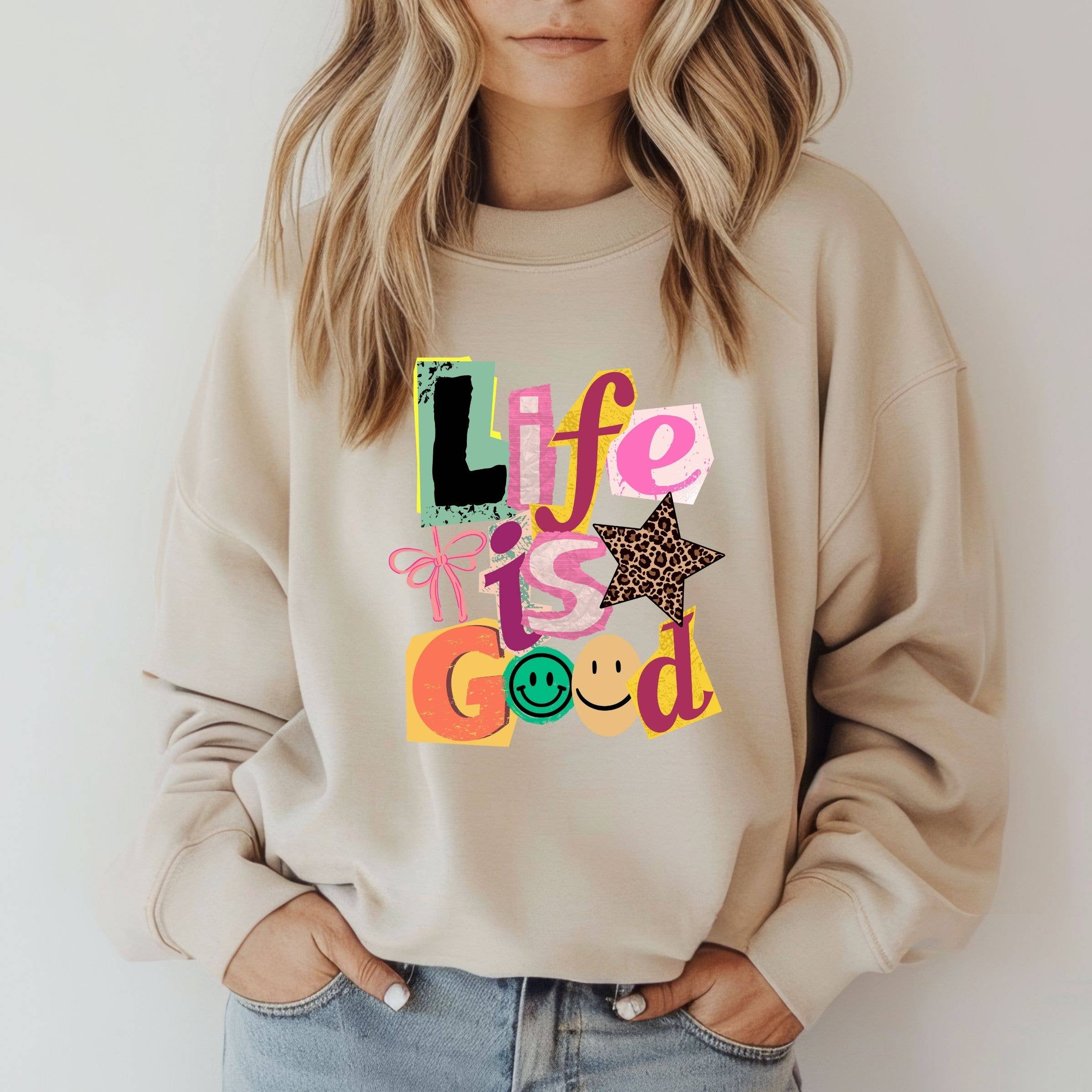 Life Is Good Western Spring Graphic Sweatshirt T-Shirts, Hoodie | PodTeesHub.com