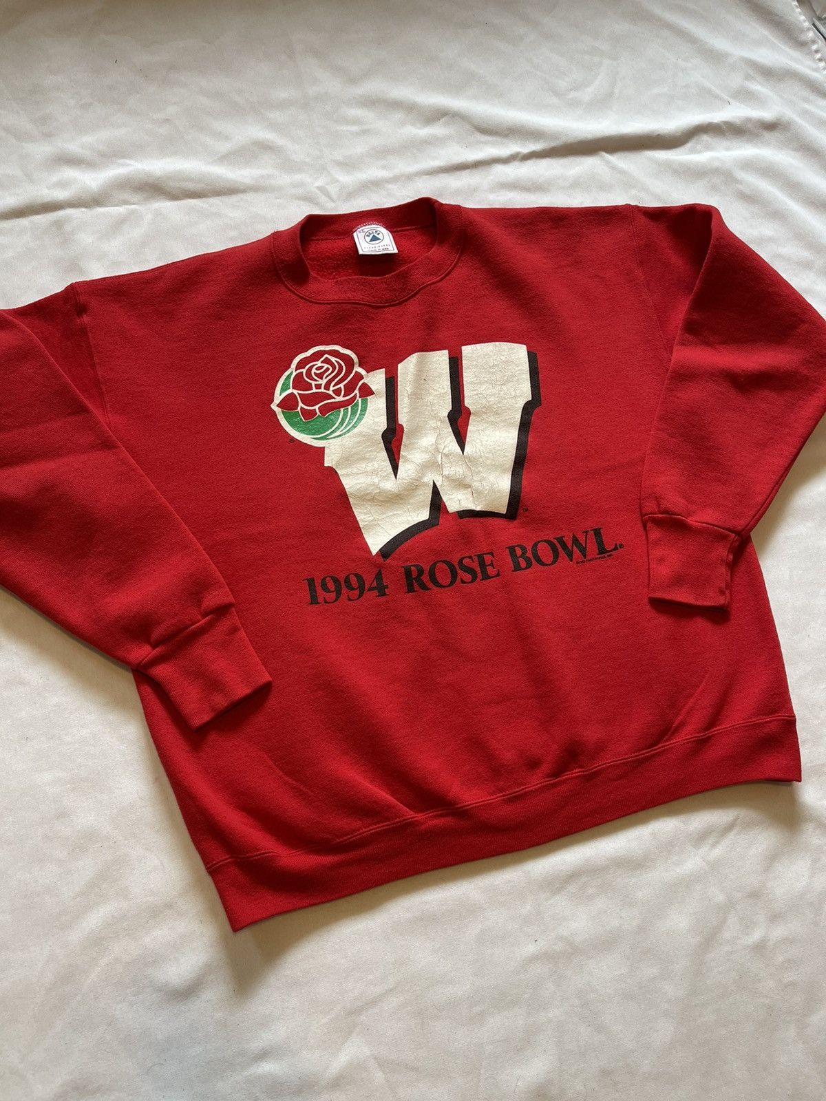 Vintage 90s Wisconsin Badgers Rose Bowl Graphic Sweatshirt T-Shirts, Hoodie | PodTeesHub.com