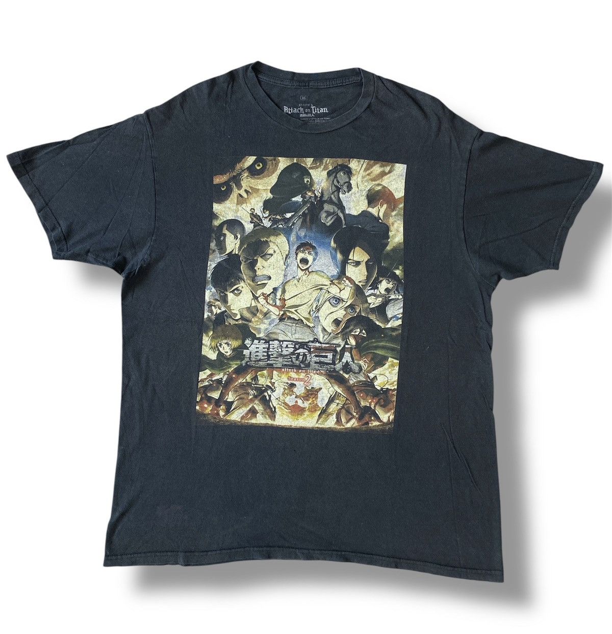 Anime Attack On Titan Season 2 Heavy Graphic T-Shirts, Hoodie, Sweatshirt | PodTeesHub.com