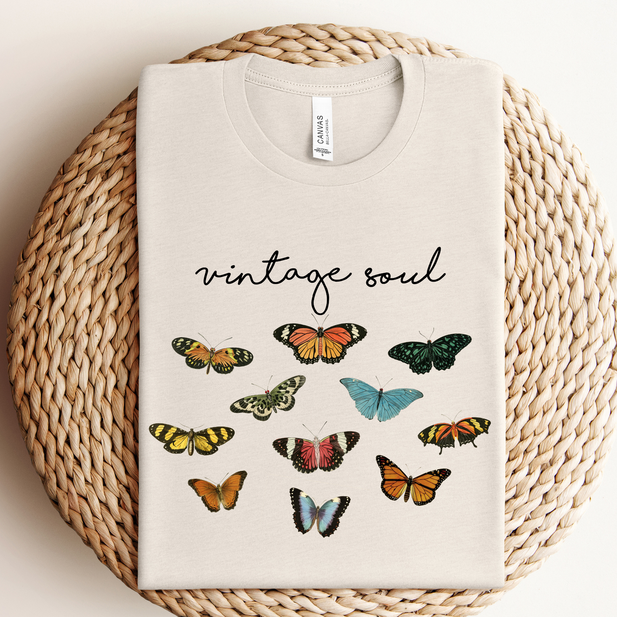 Butterfly Vintage Soul Graphic Tee Hoodie, Sweatshirt | PodTeesHub.com