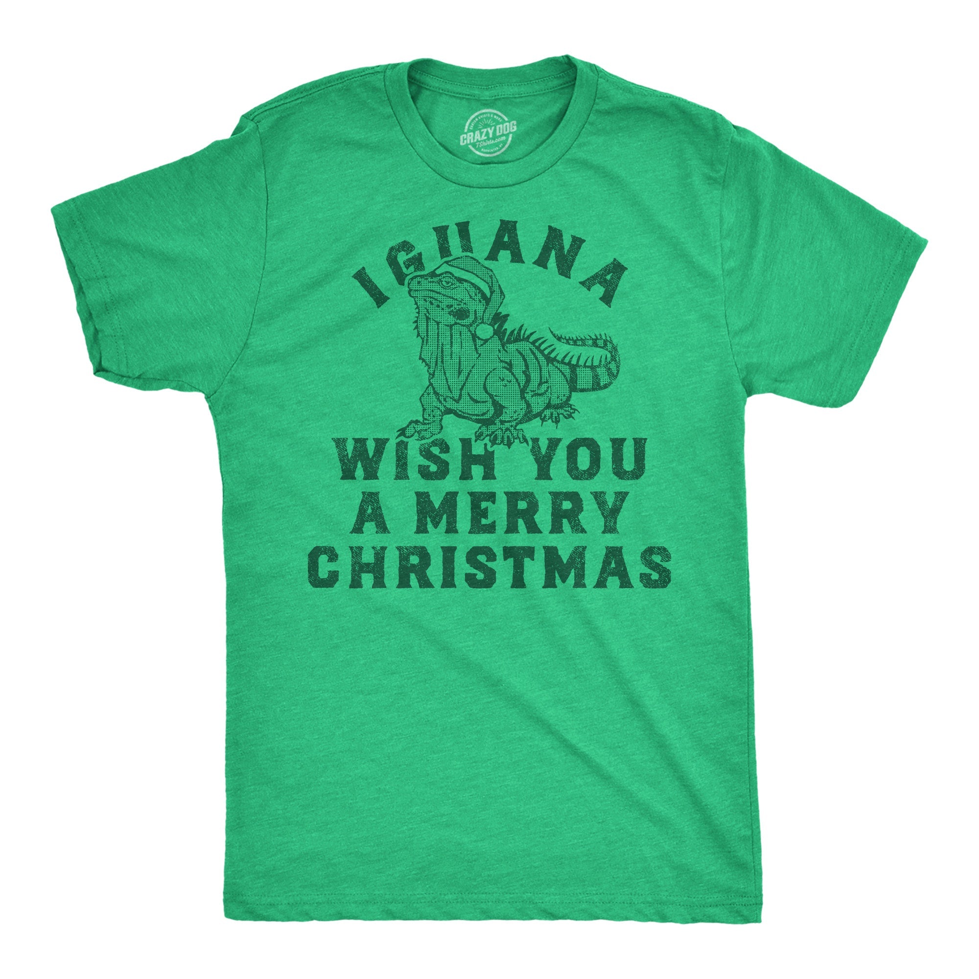 Iguana Wish You A Merry Christmas Men's T Shirt