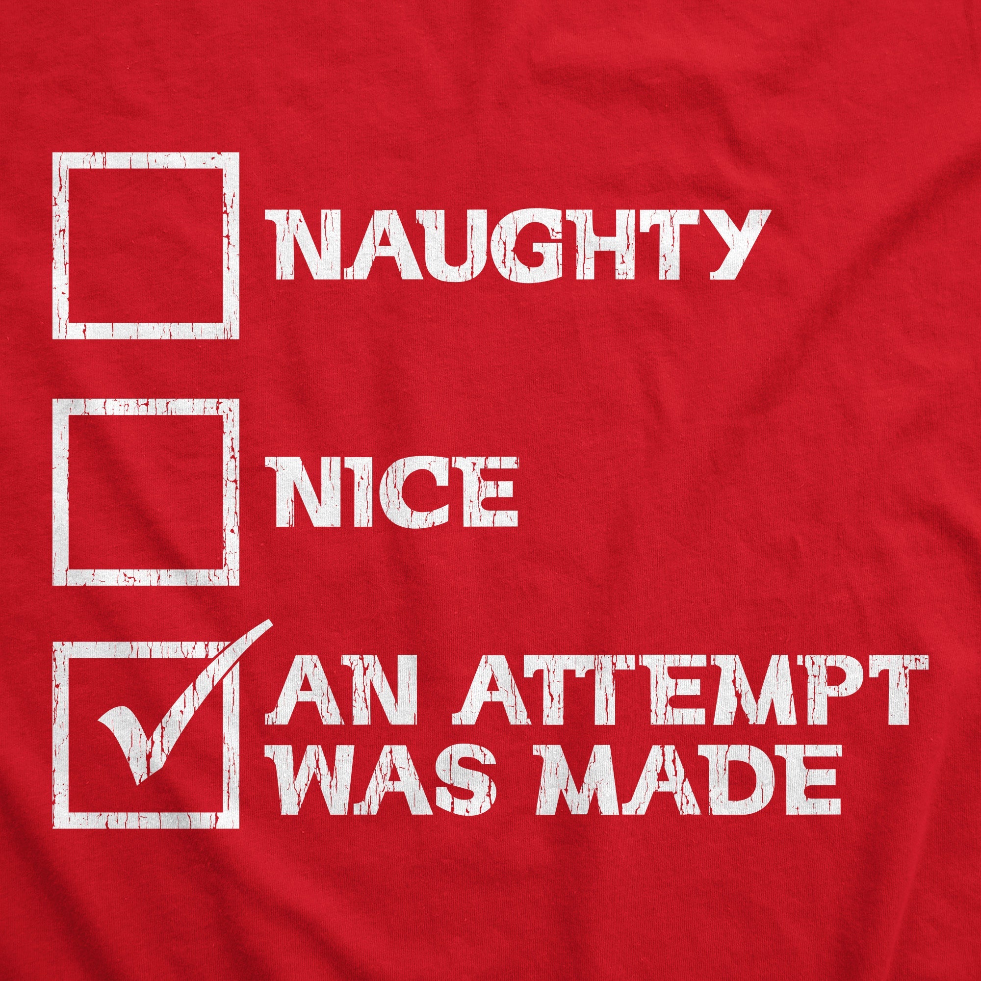 Naughty Nice An Attempt Was Made Hoodie