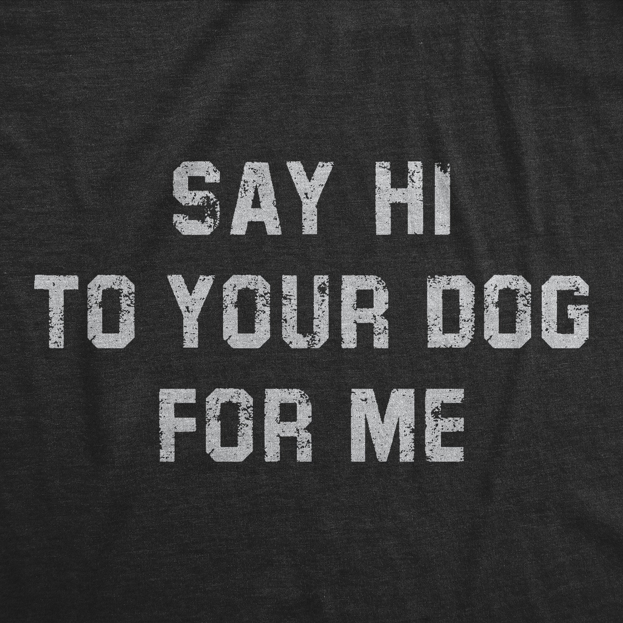 Say Hi To Your Dog For Me Women's T Shirt