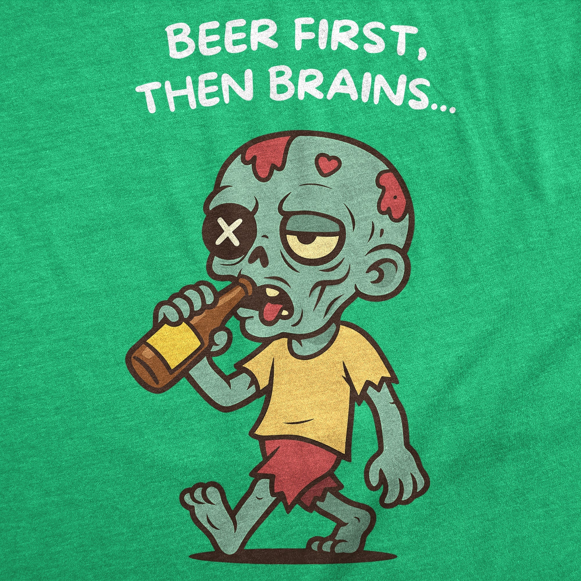 Beer First Then Brains Men's T Shirt