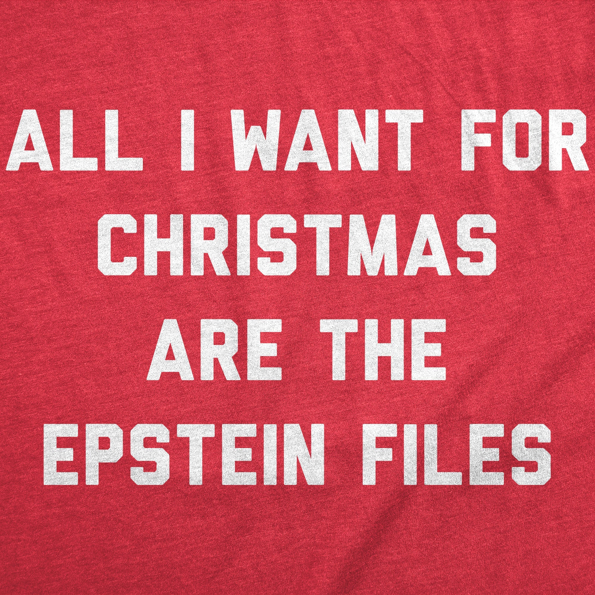 All I Want For Christmas Are The Epstein Files Women's T Shirt