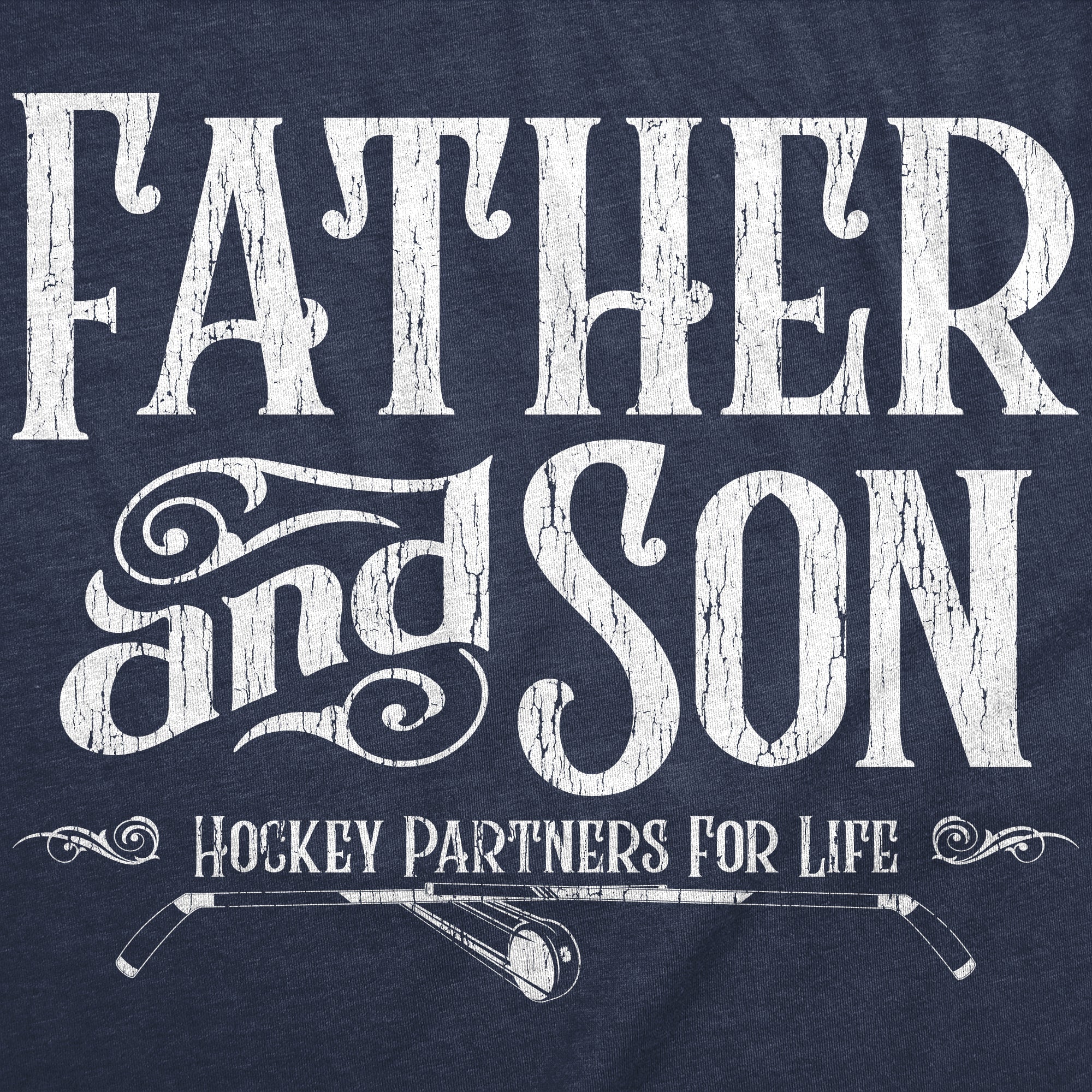 Father And Son Hockey Partners For Life Men's T Shirt