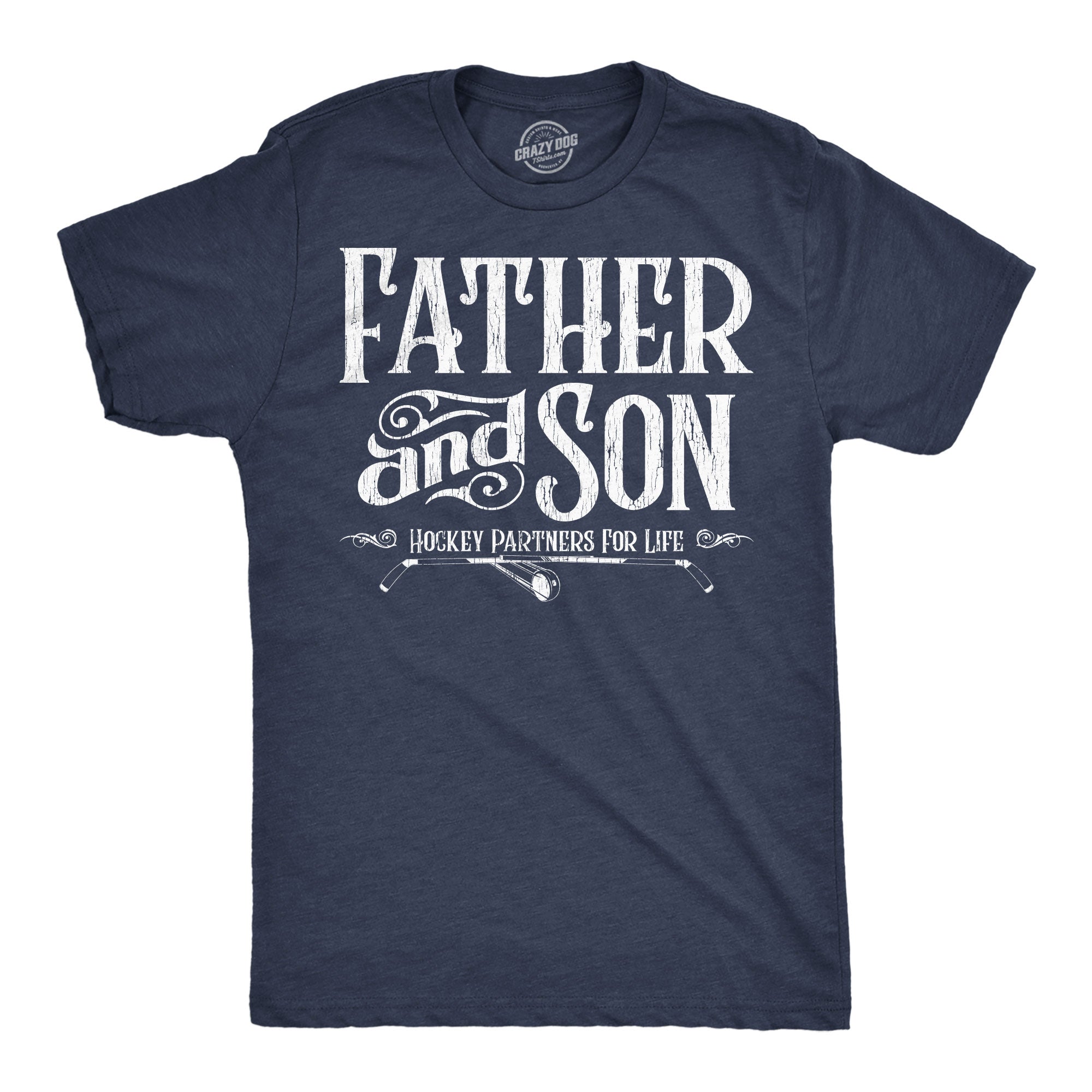 Father And Son Hockey Partners For Life Men's T Shirt