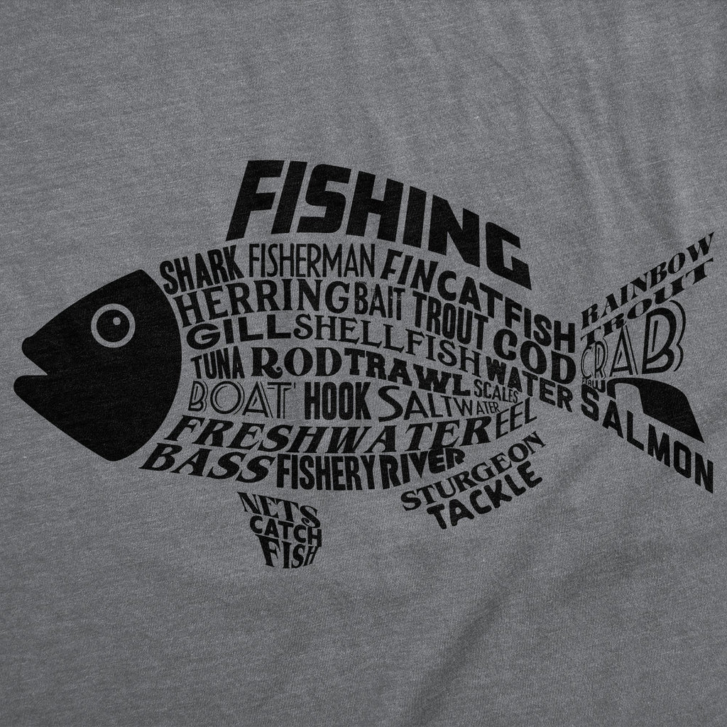Fish Made Of Text Men's T Shirt